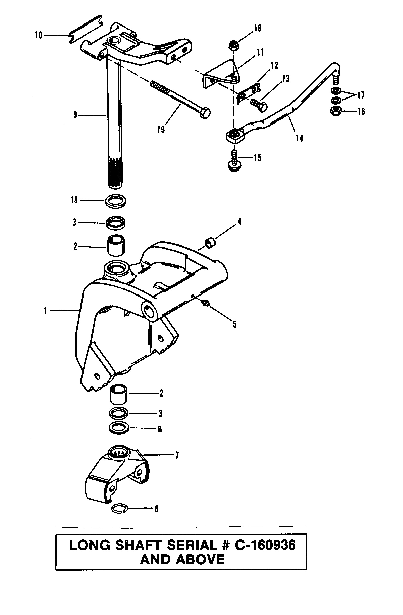 Swivel Bracket(Long Shaft-S N-0C160936 & Up)