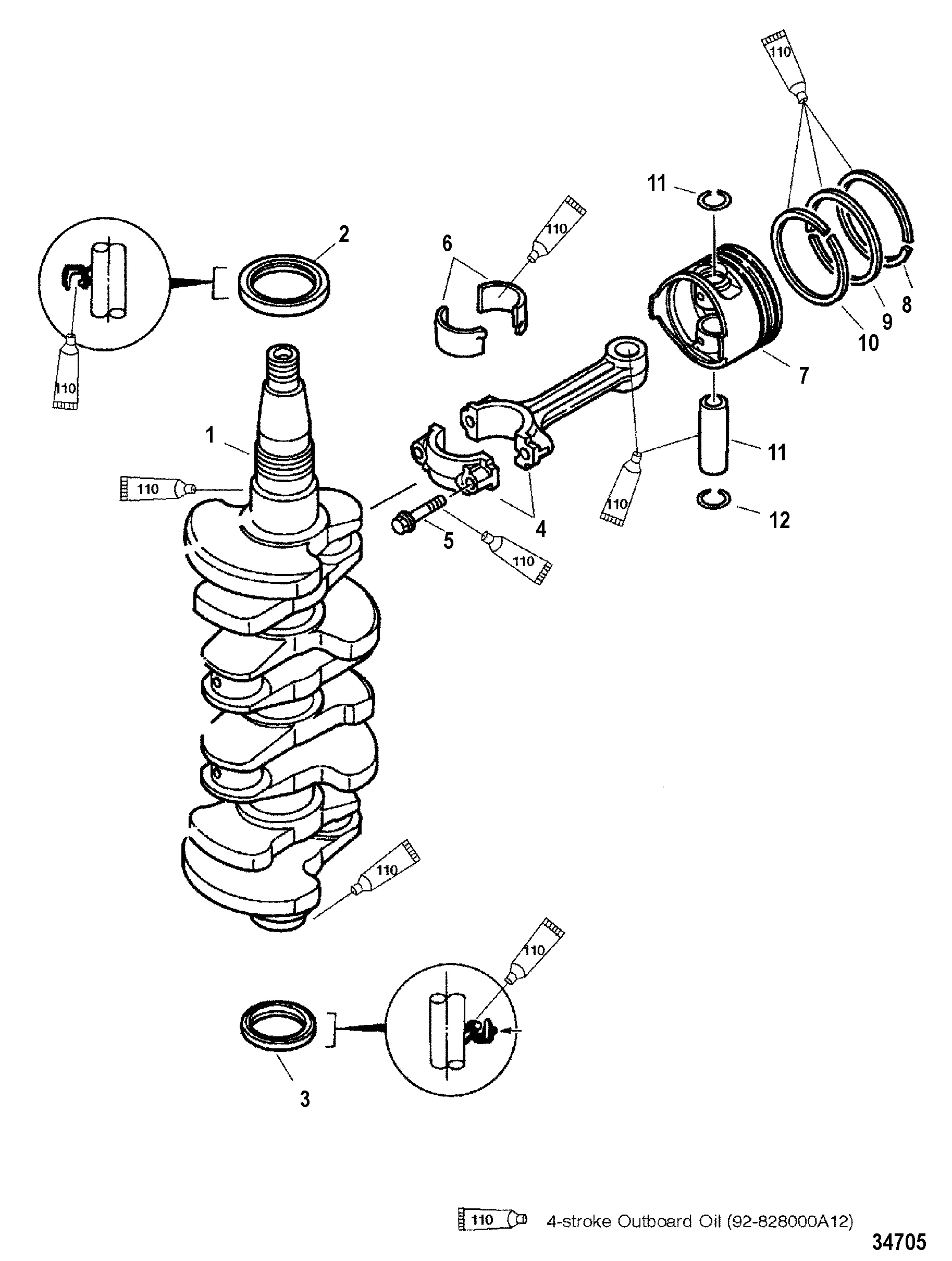 Crankshaft Pistons and Connecting Rods