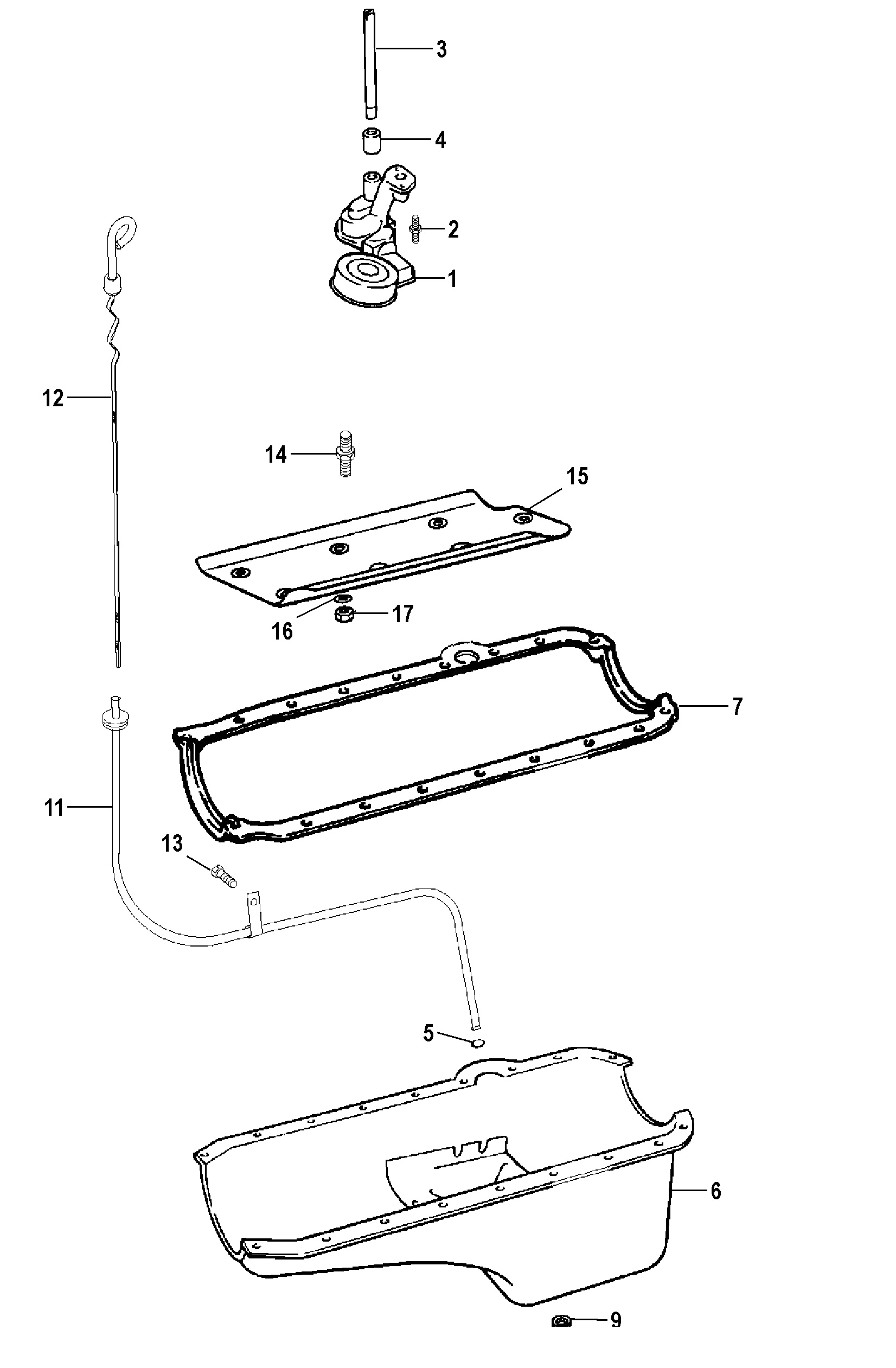 OIL PAN AND OIL PUMP