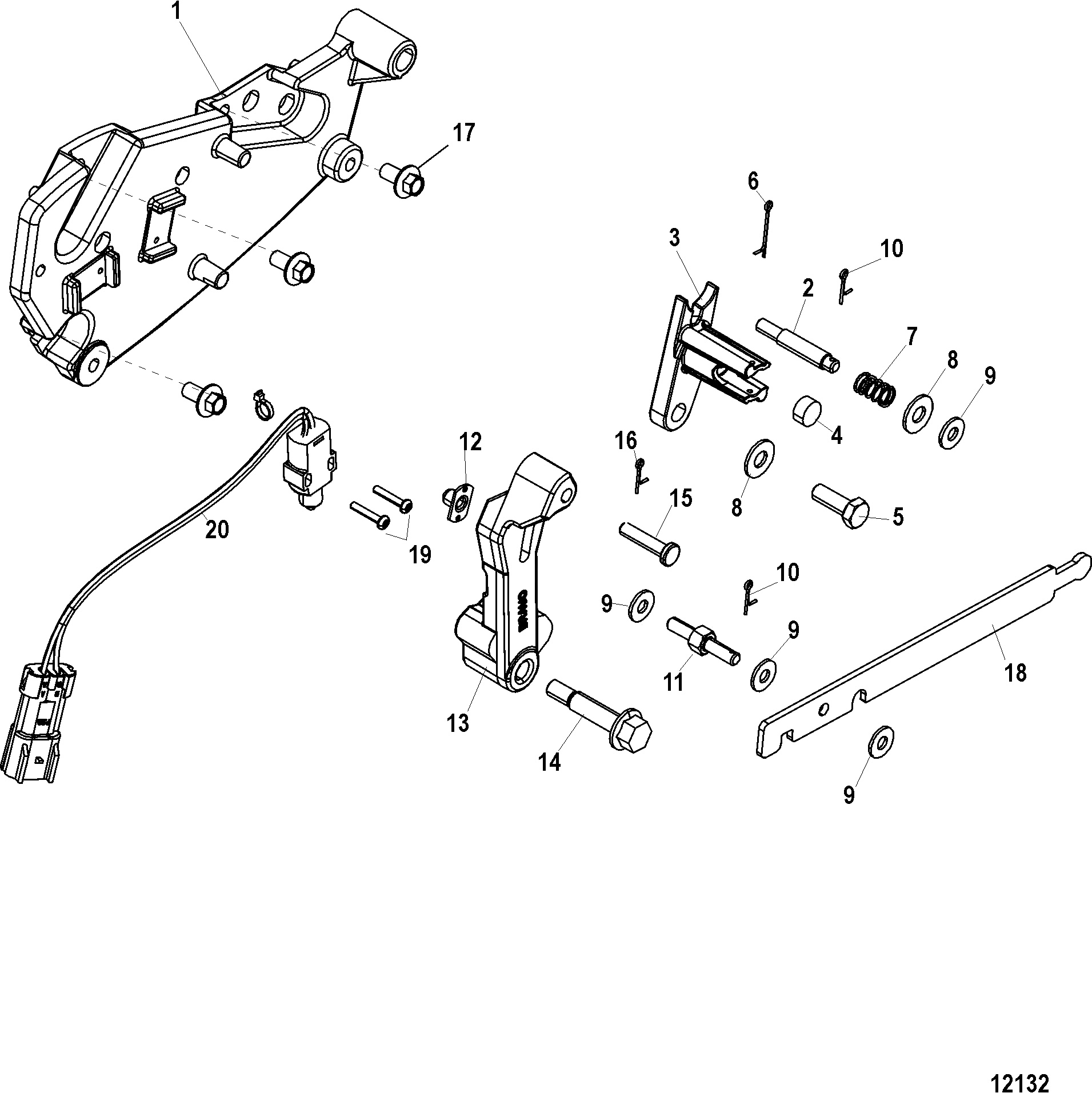 Shift Bracket, Mechanical Shift