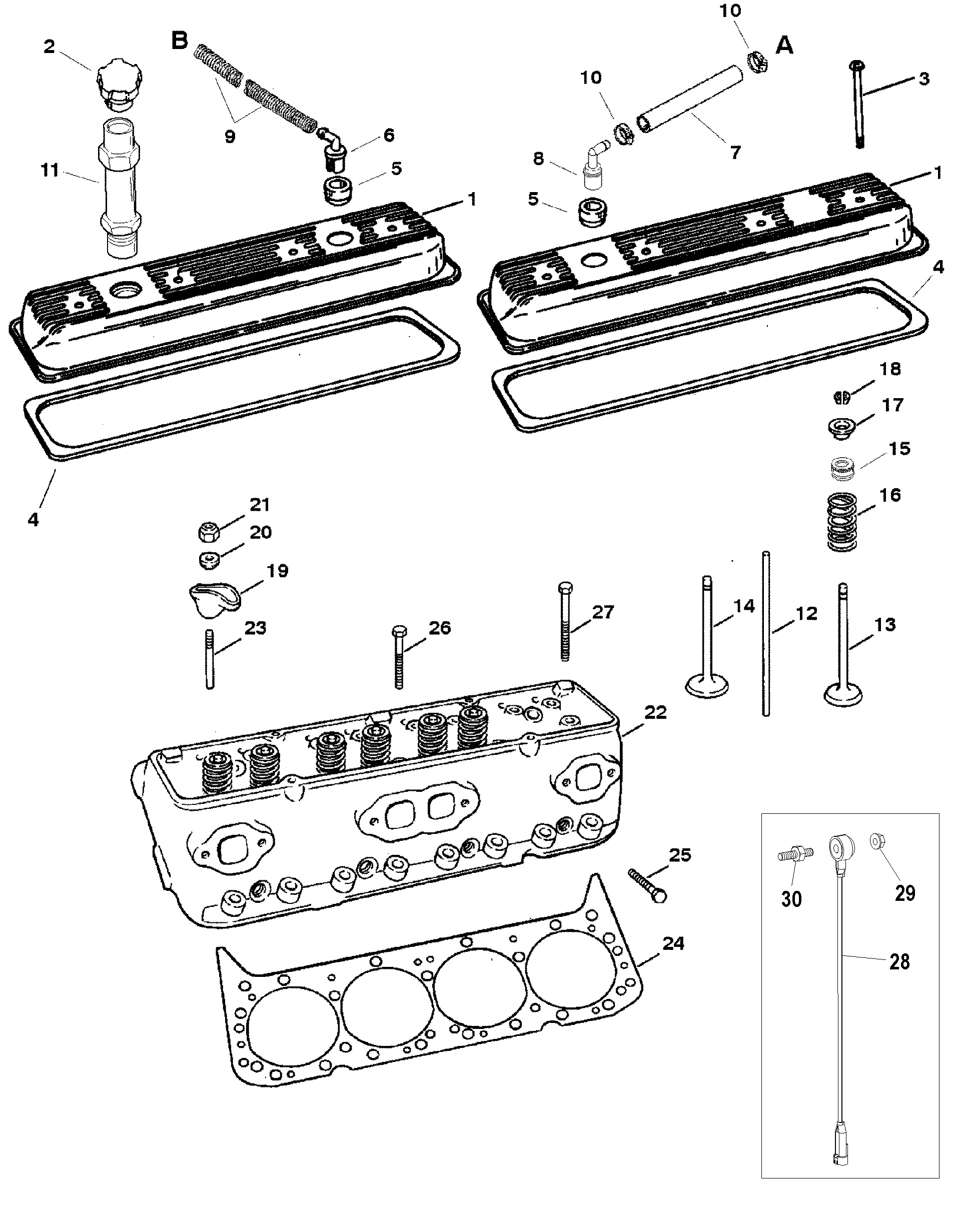 Cylinder Head and Rocker Cover
