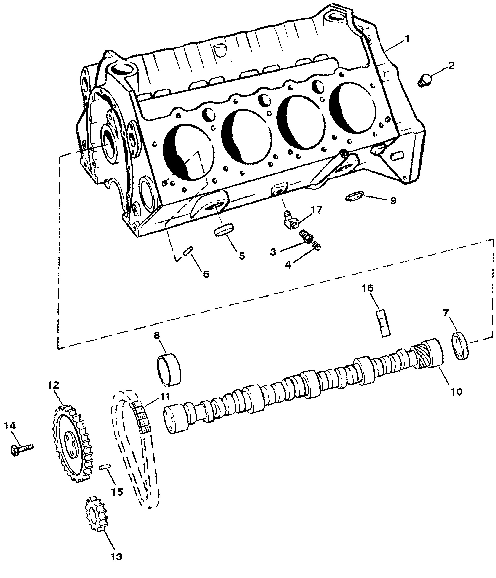 CYLINDER BLOCK AND CAMSHAFT