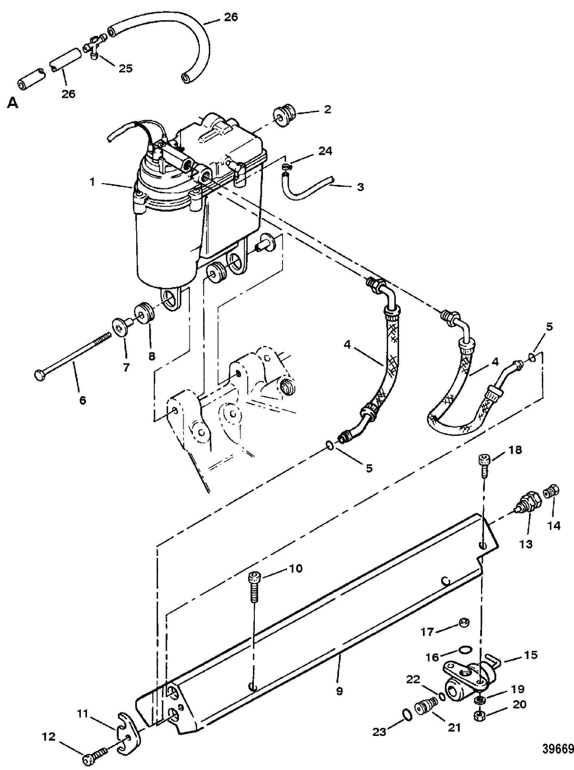 VAPOR SEPARATOR TANK & FUEL RAIL, SN & Up (See Note)