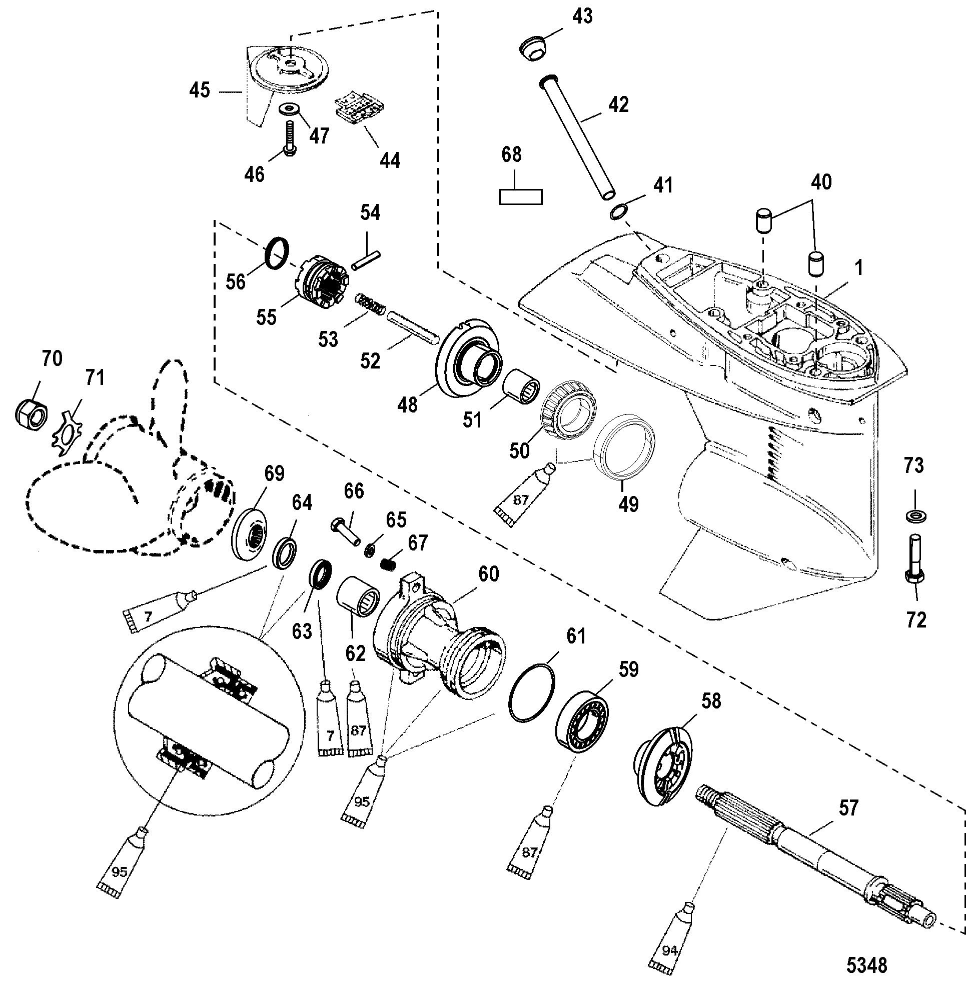Gear Housing, Propeller Shaft - 1.83 1 Gear Ratio