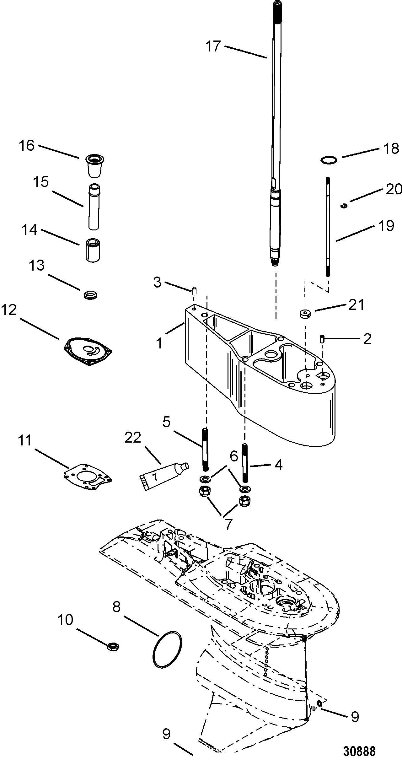 Kit d'extension - 5 pouces, boîtier d'arbre de transmission (12092A20)