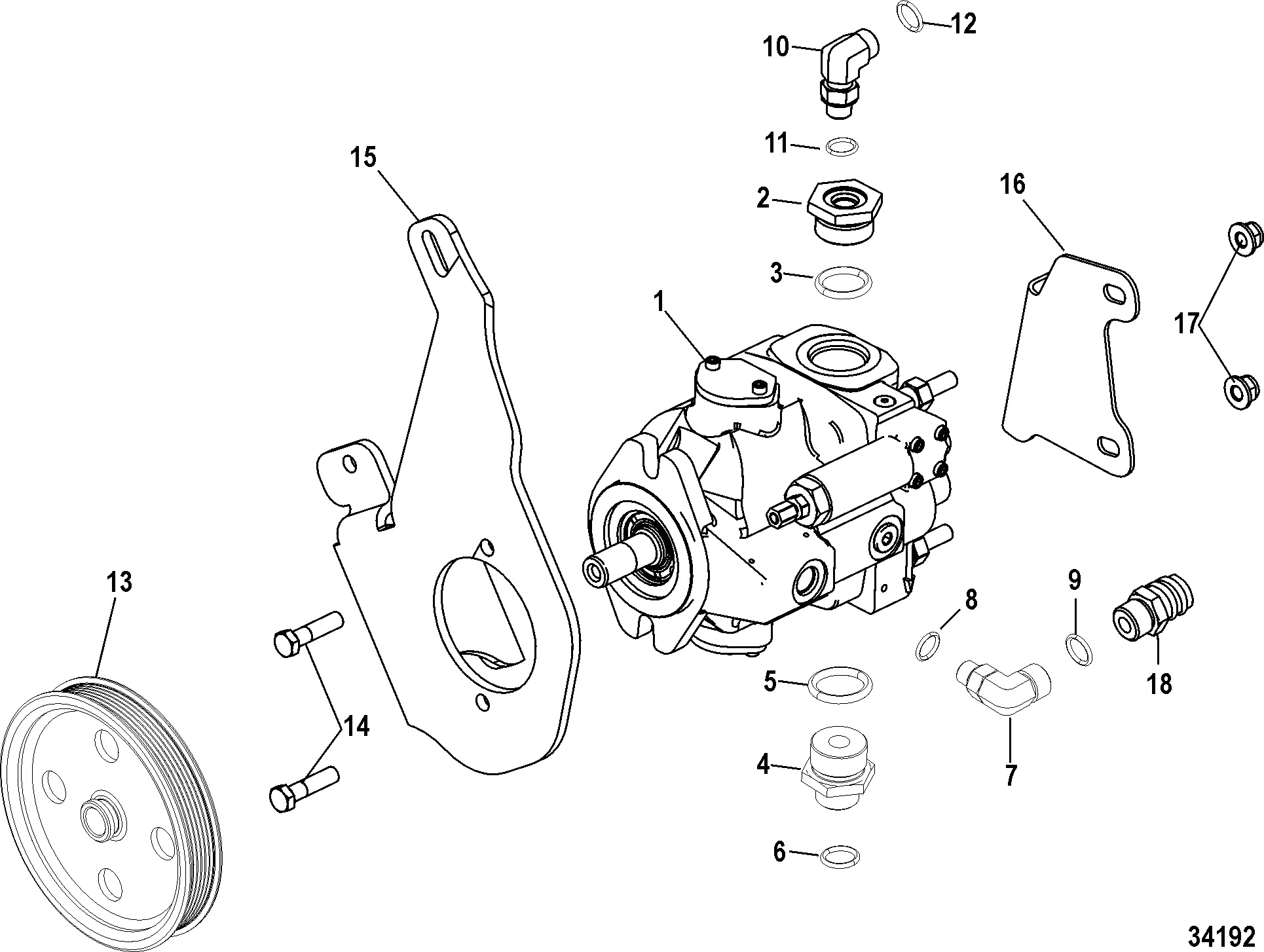 AXIUS Steering, Hydraulic Pump, 1A342859 and Down, Gen I