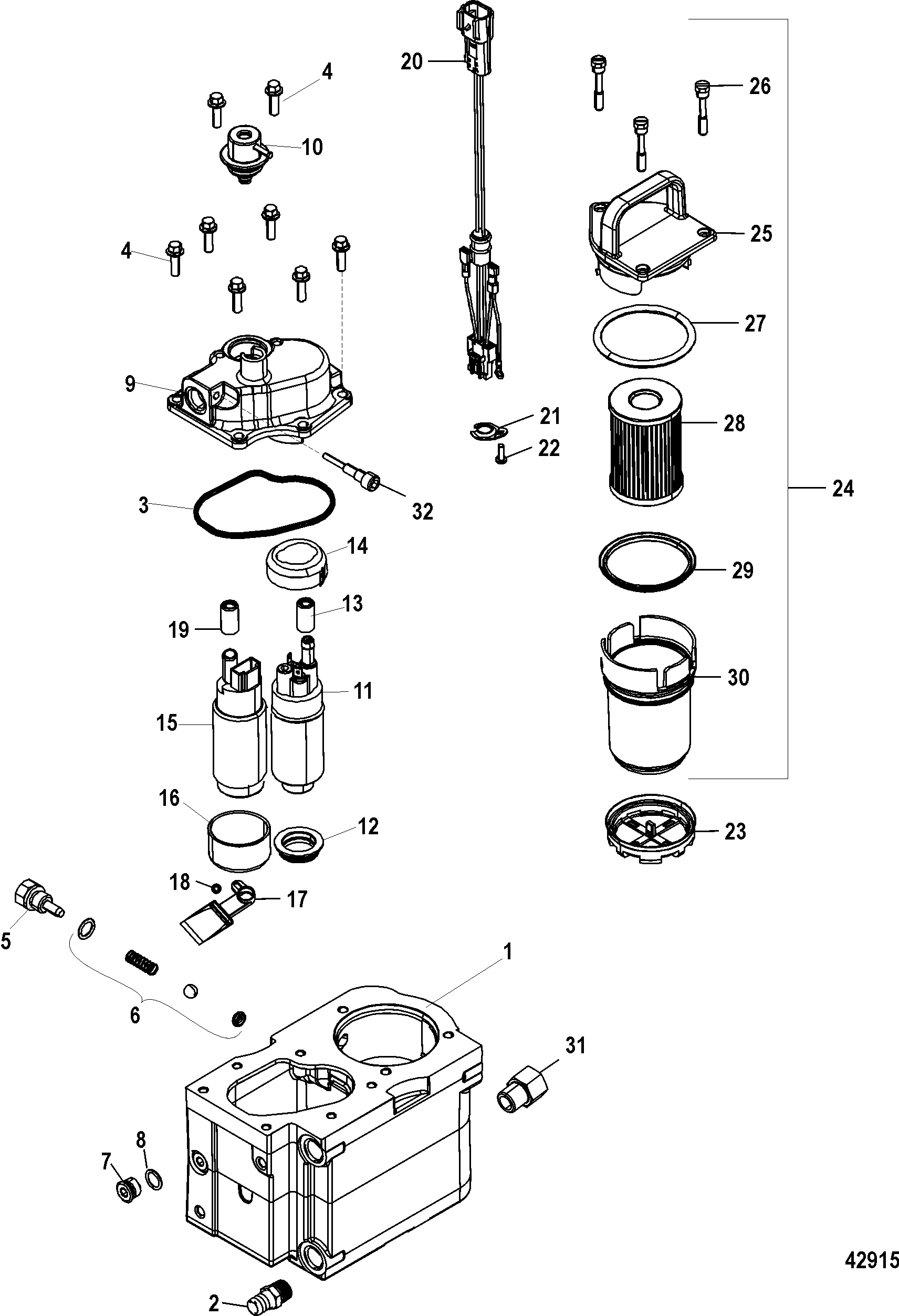 Fuel Module Components -Bravo(SN 1A349420 & Above)