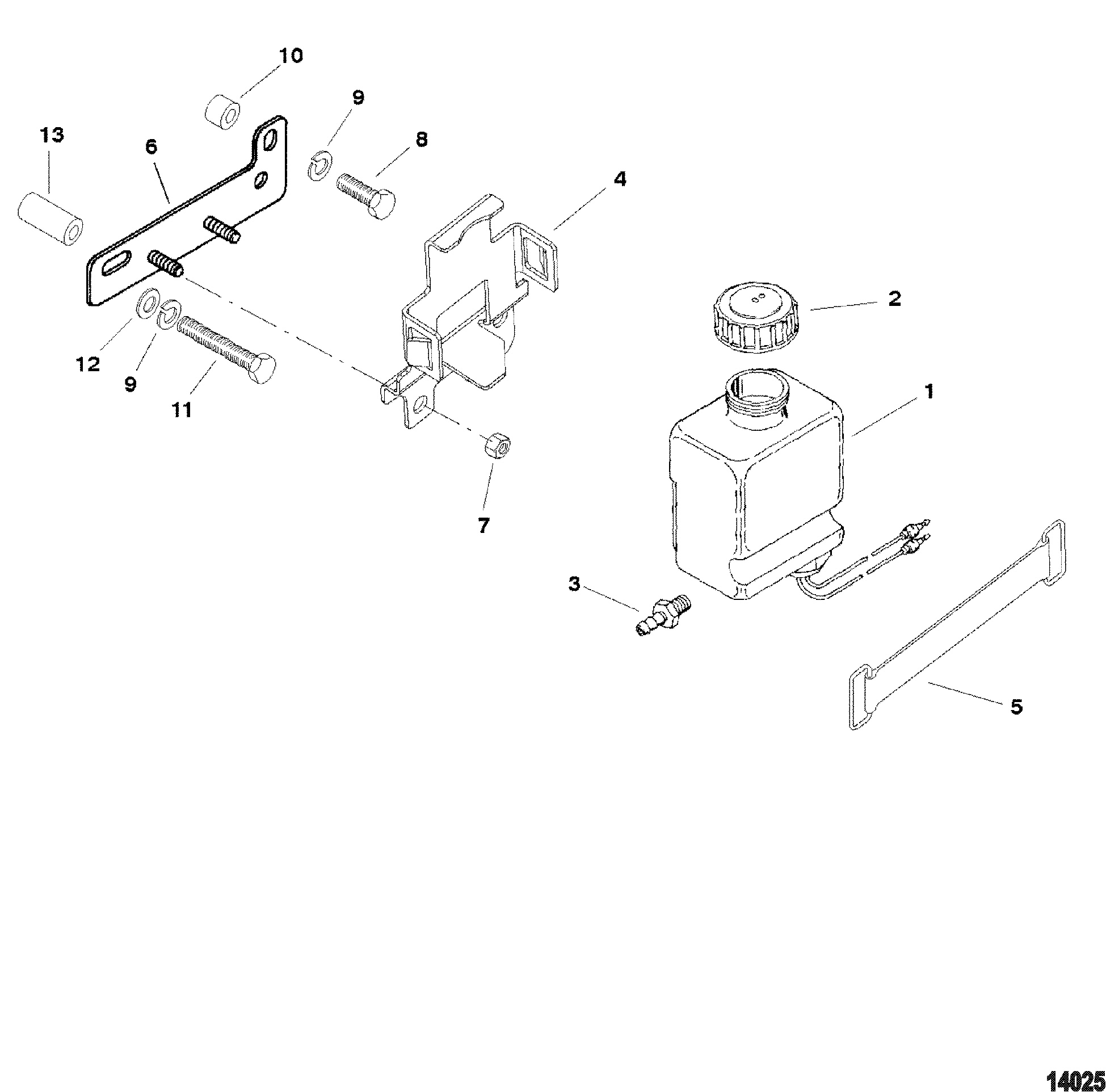 Oil Reservoir Bottle And Bracket
