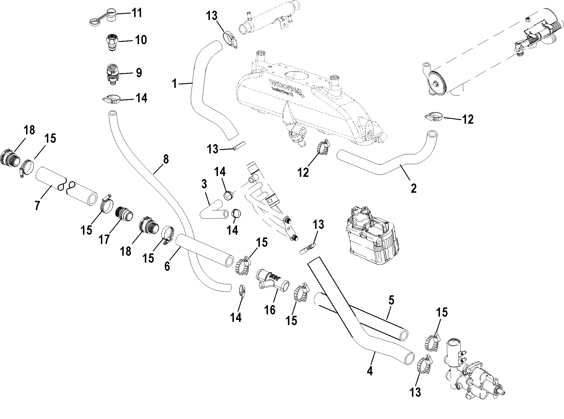 Cooling System, Raw Water Components, Starboard