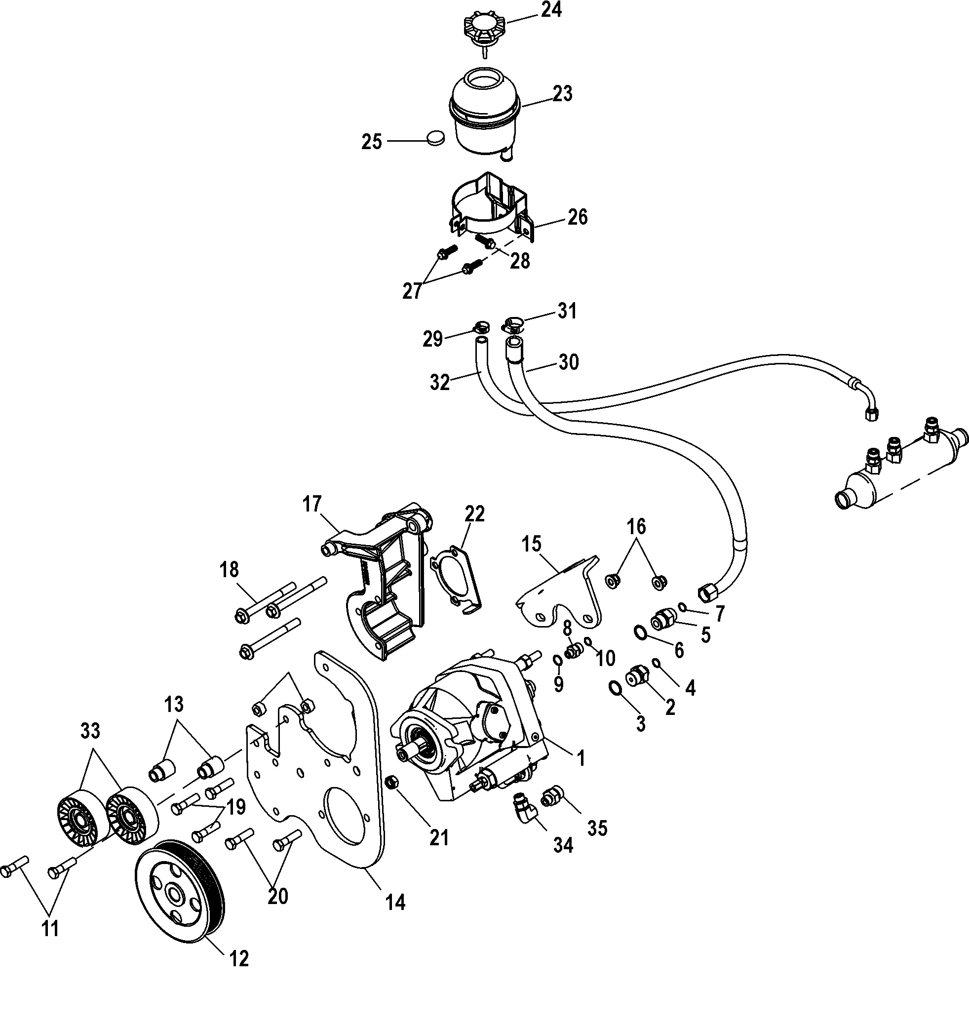 AXIUS Steering, Hydraulic Pump and Reservoir,Gen I