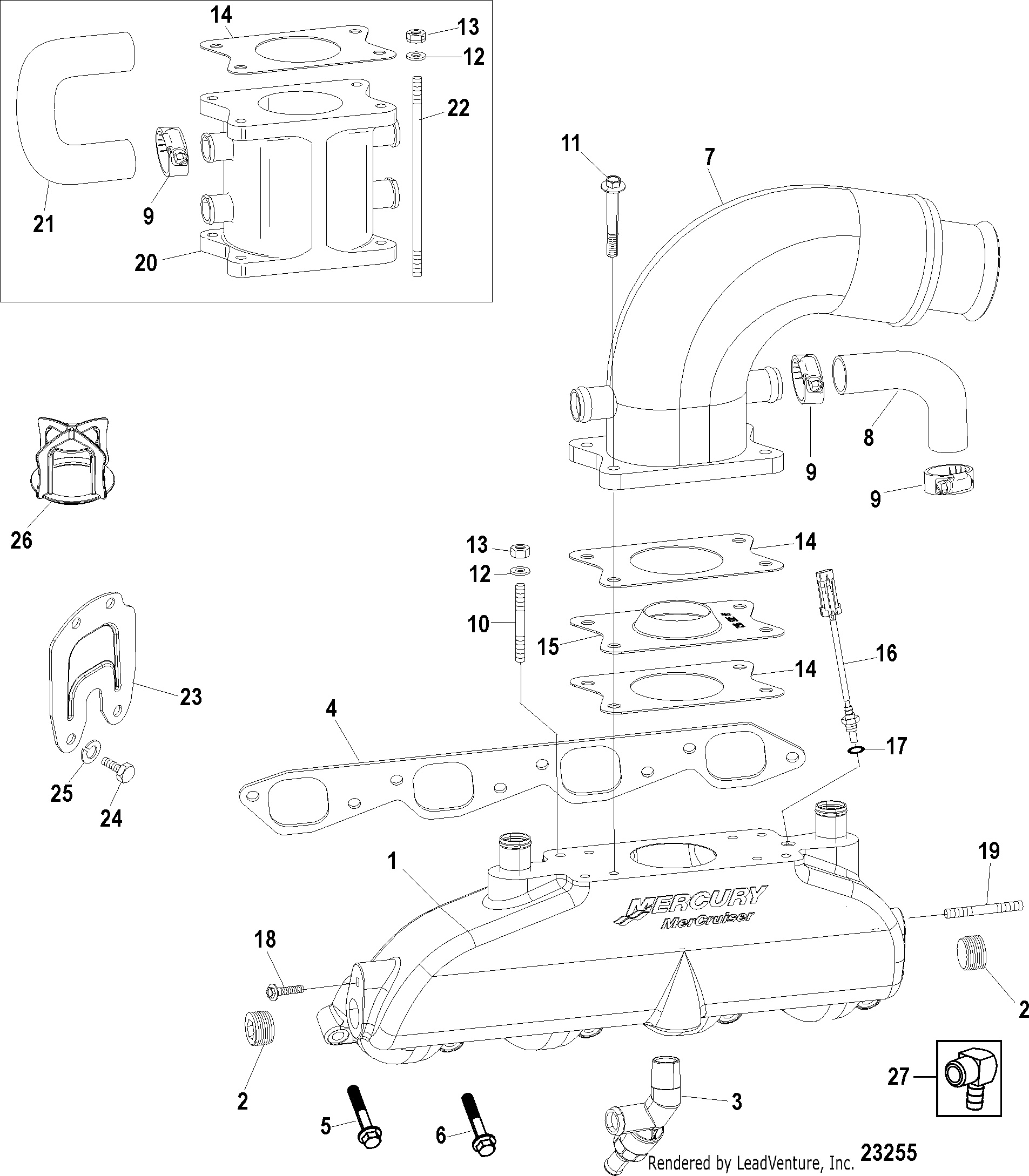 Exhaust Manifold, Elbow and Riser