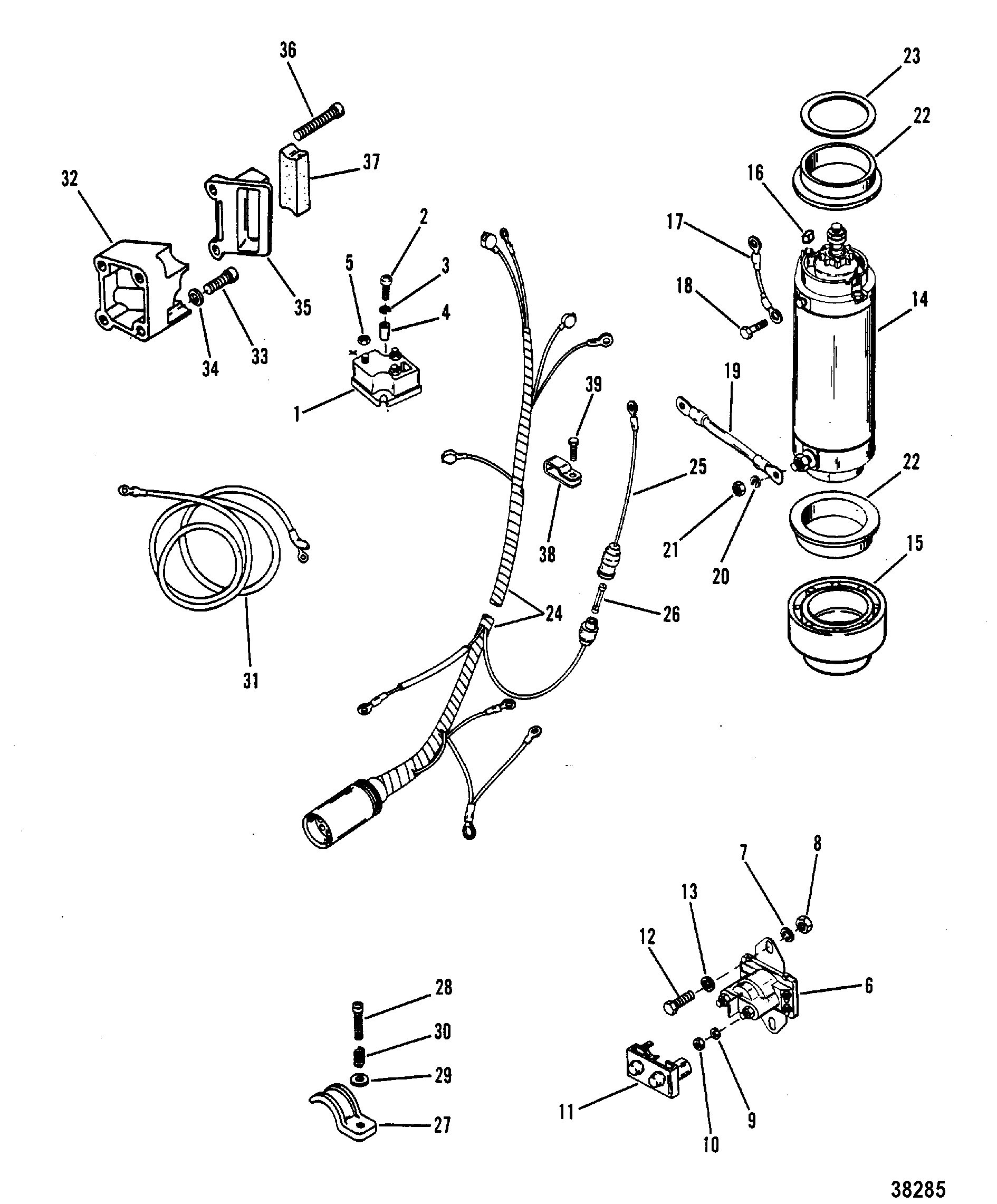 STARTER MOTOR, STARTER SOLENOID, RECTIFIER