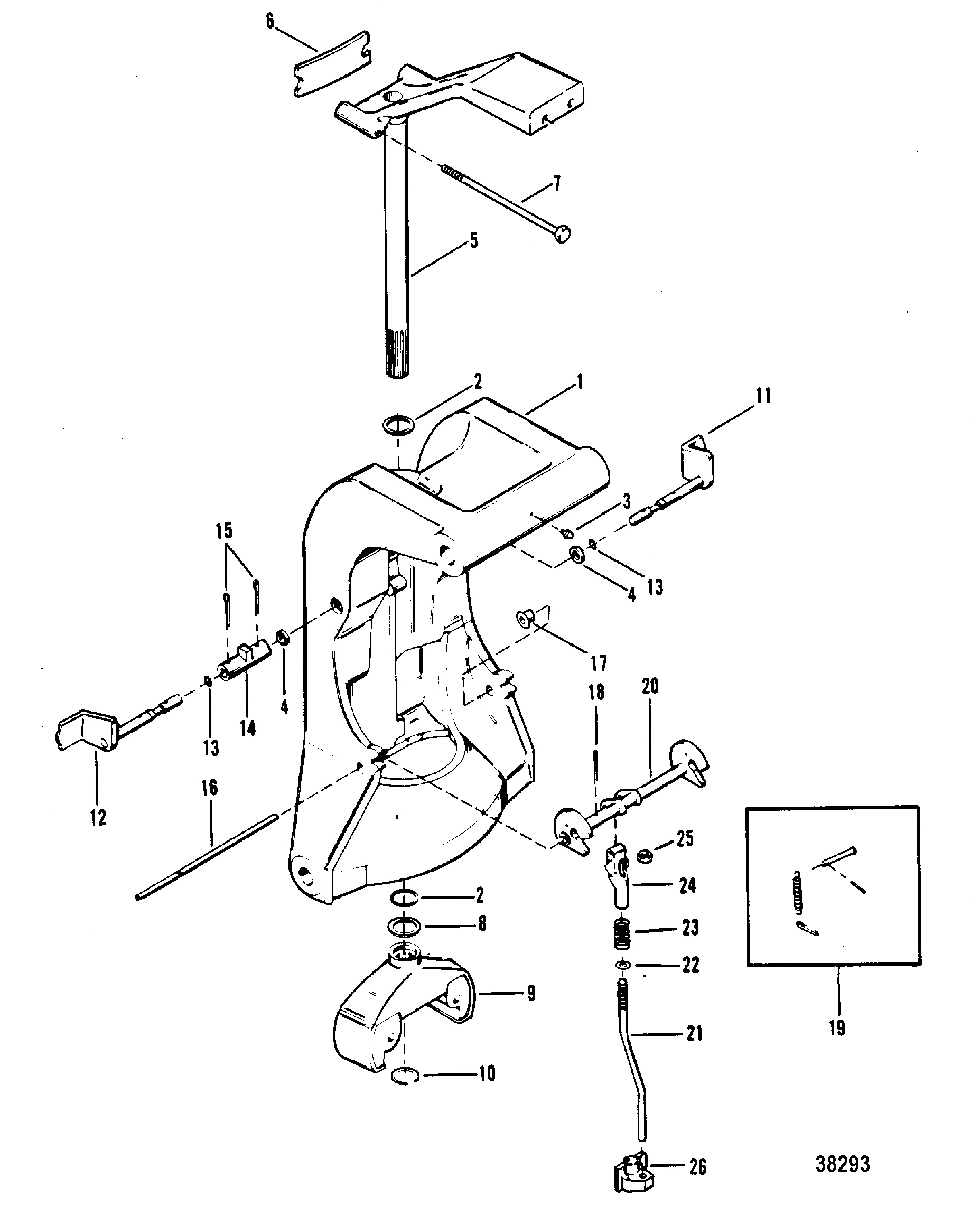 SWIVEL BRACKET AND REVERSE LOCK