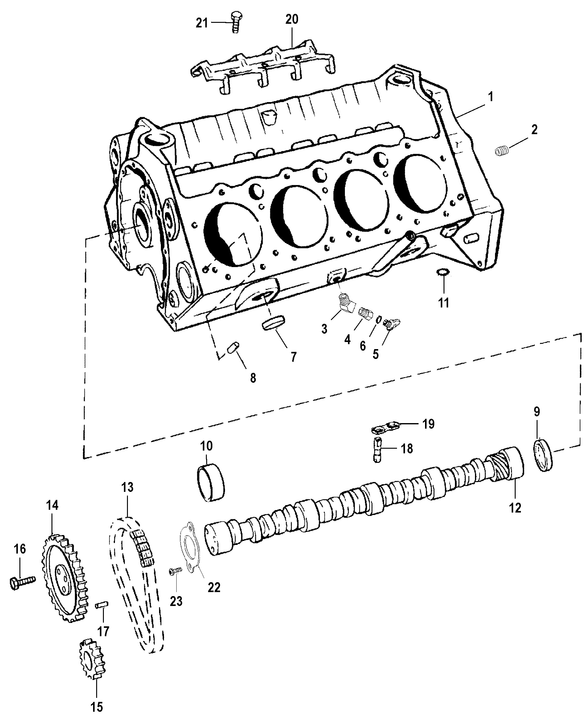 Cylinder Block and Camshaft