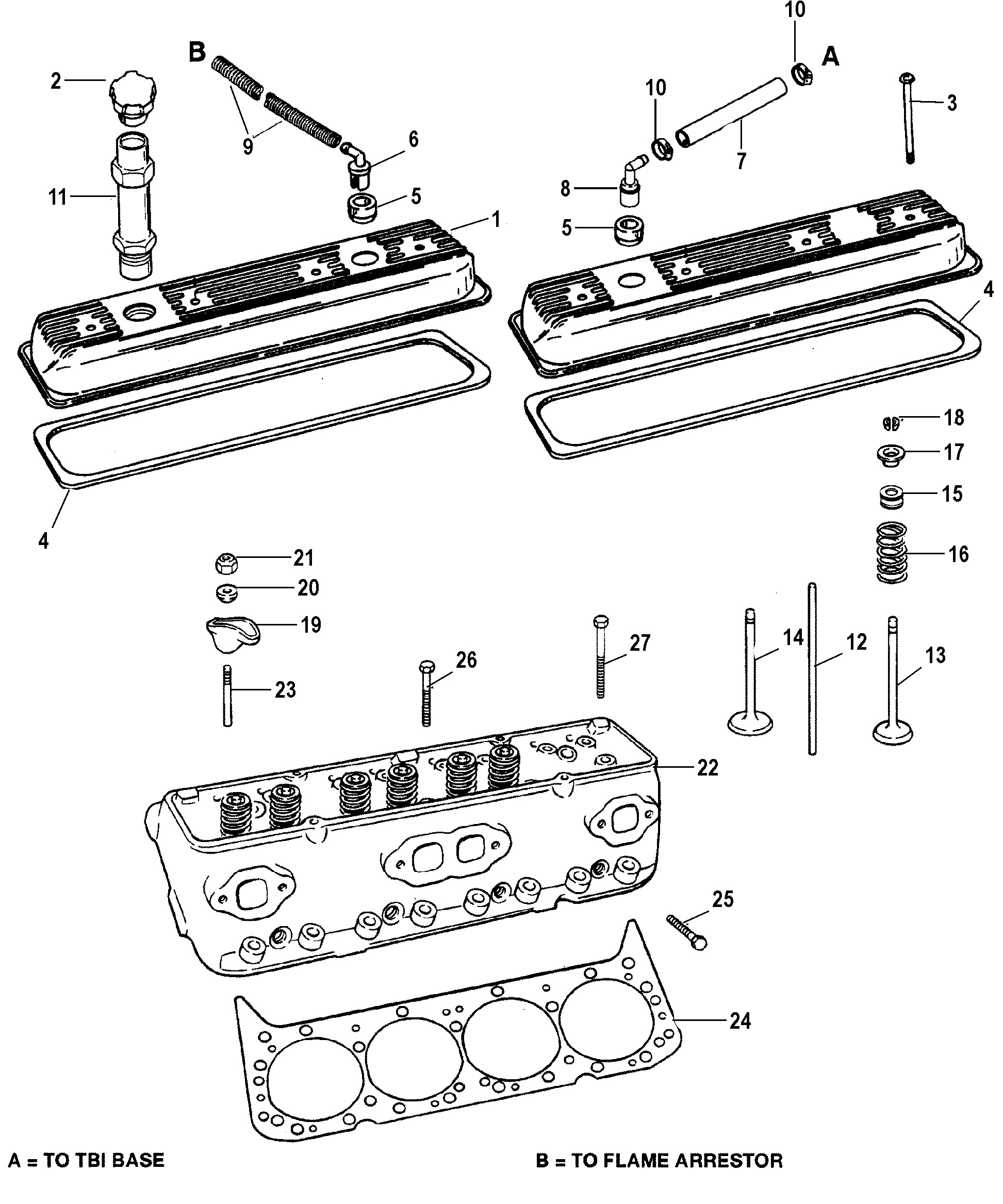 Cylinder Head And Rocker Cover