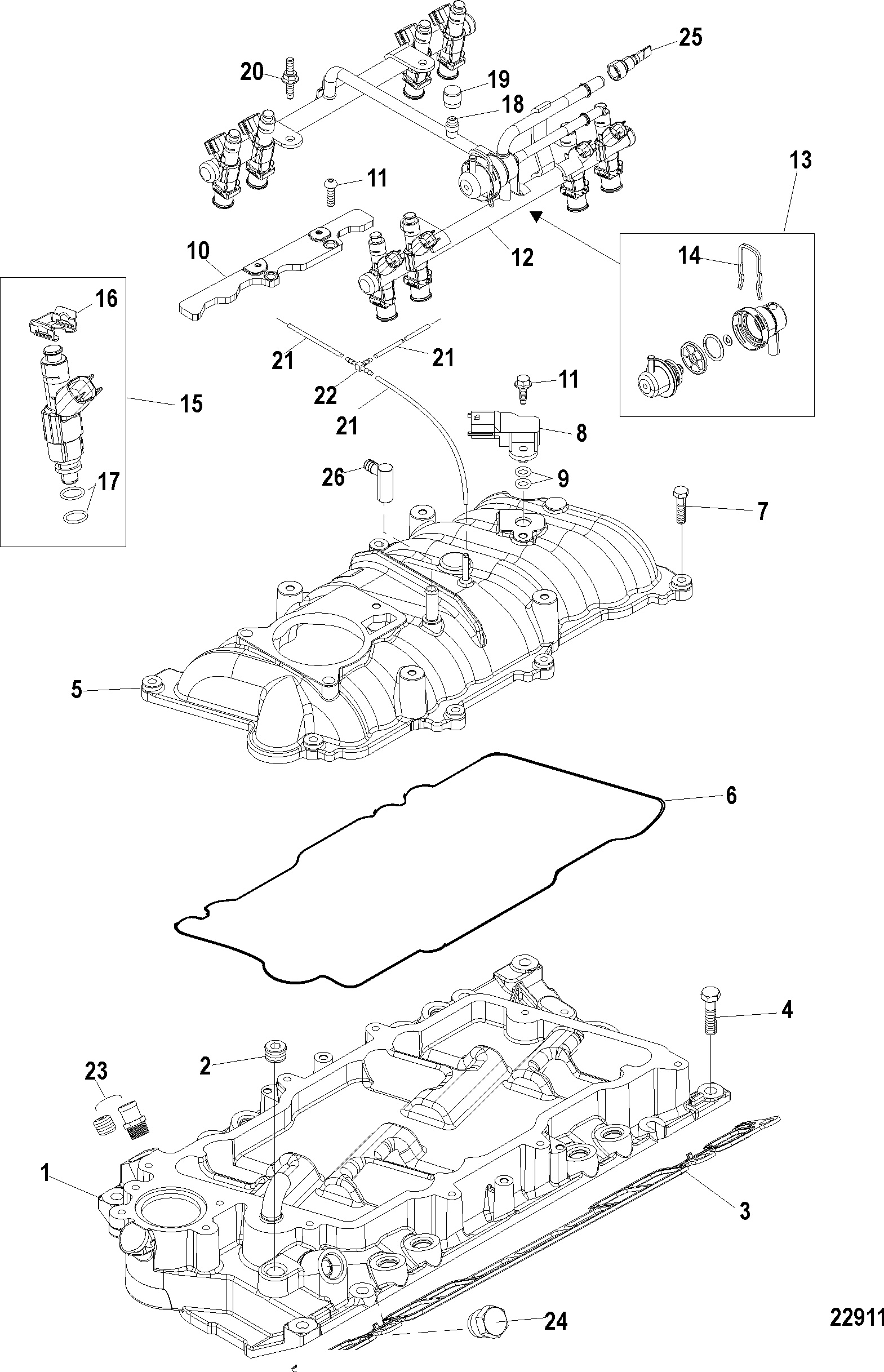 Intake Manifold and Fuel Rail