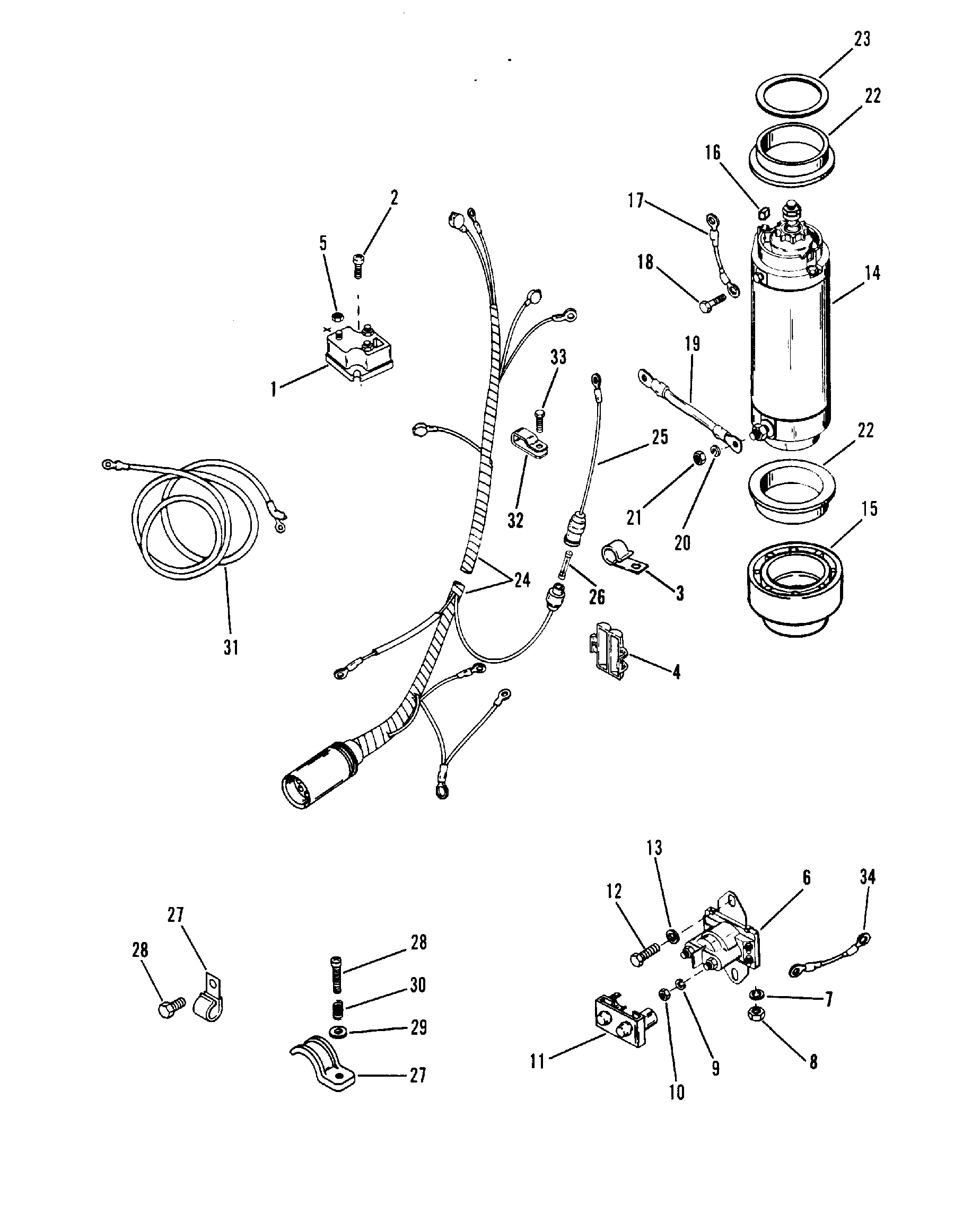 Starter Motor, Solenoid and Rectifier