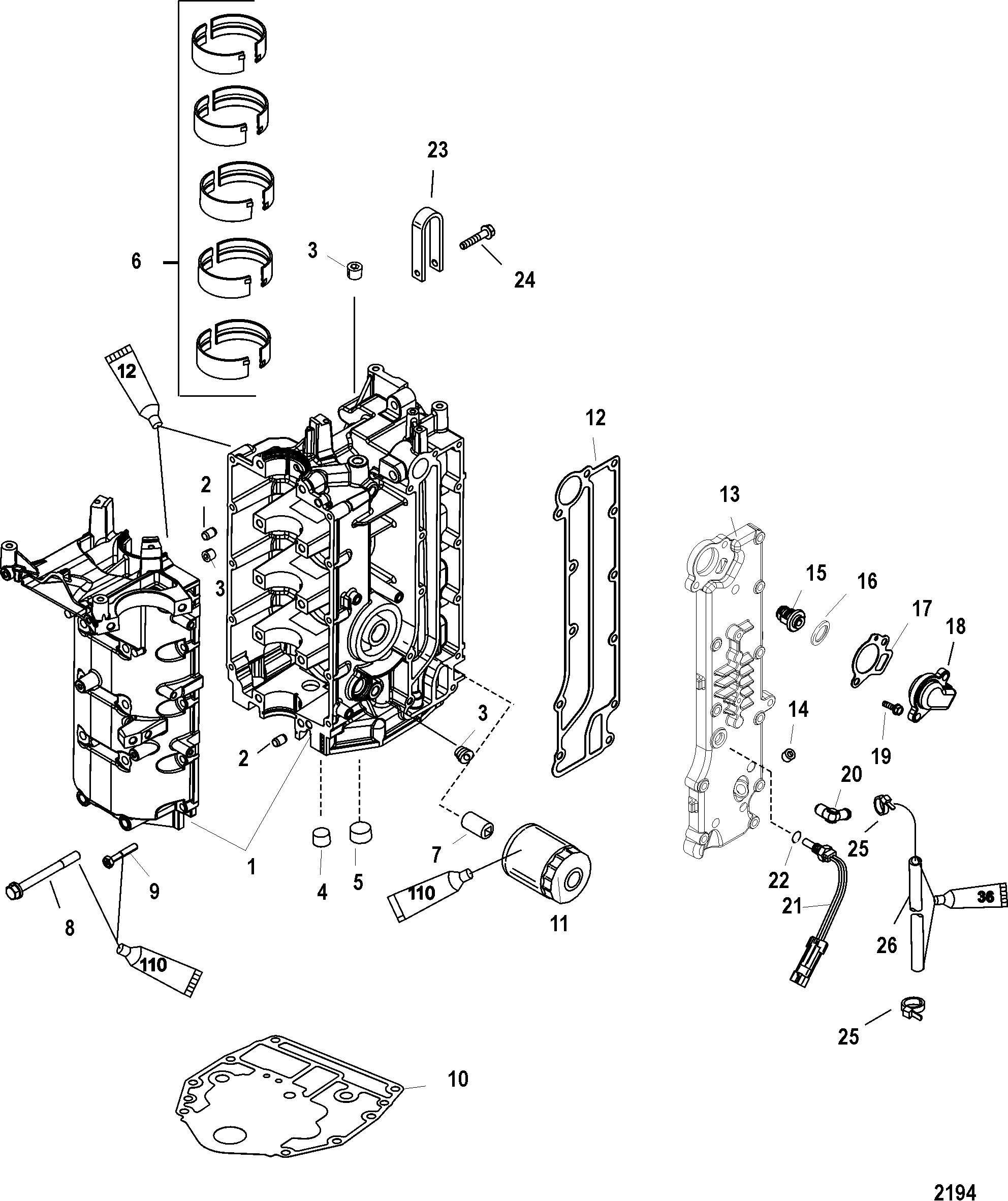 Cylinder Block and Crankcase
