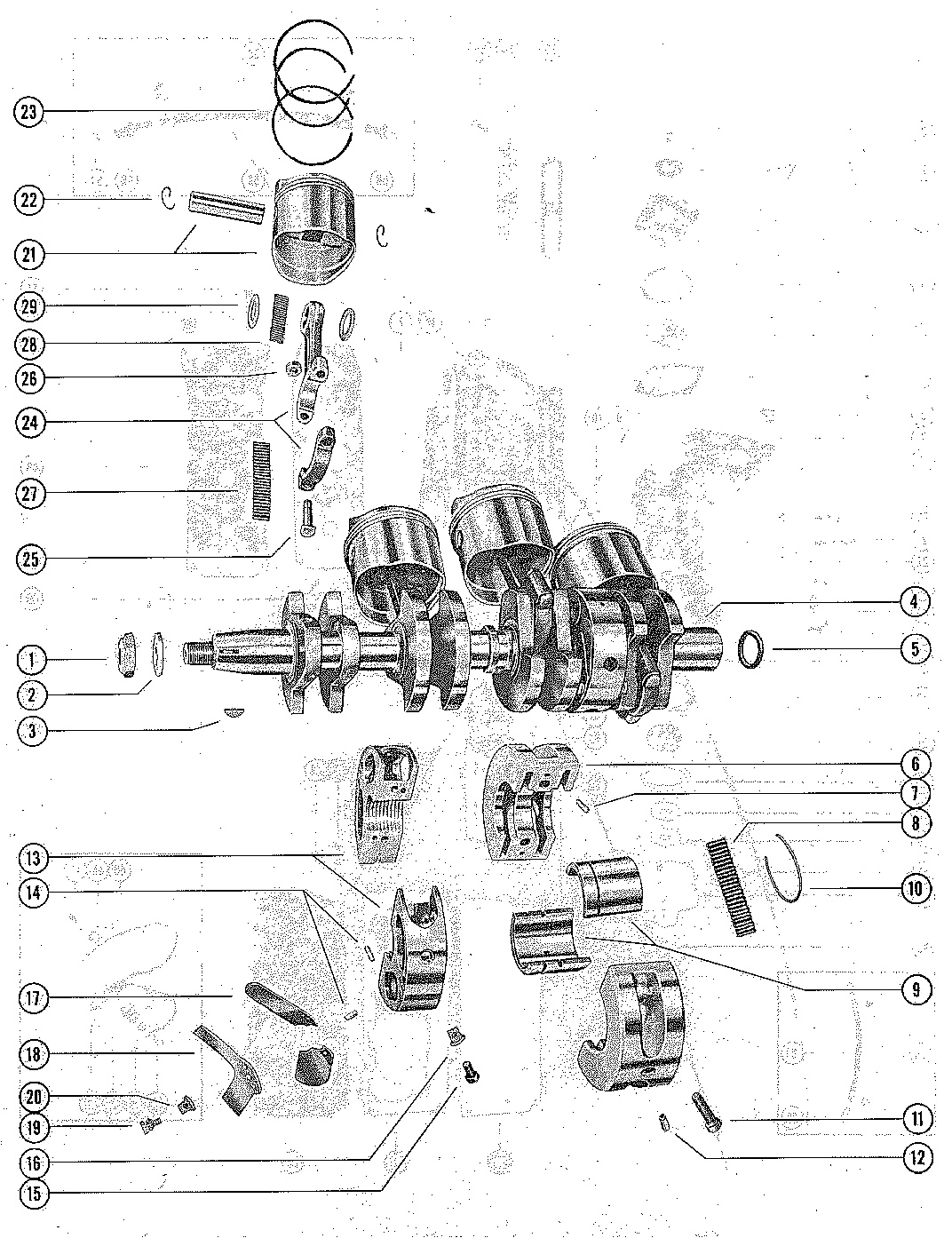CRANKSHAFT, PISTON AND CONNECTING ROD
