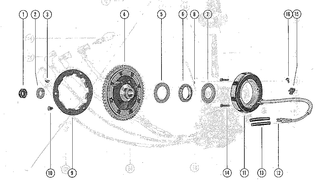 FLYWHEEL ASSEMBLY AND STATOR