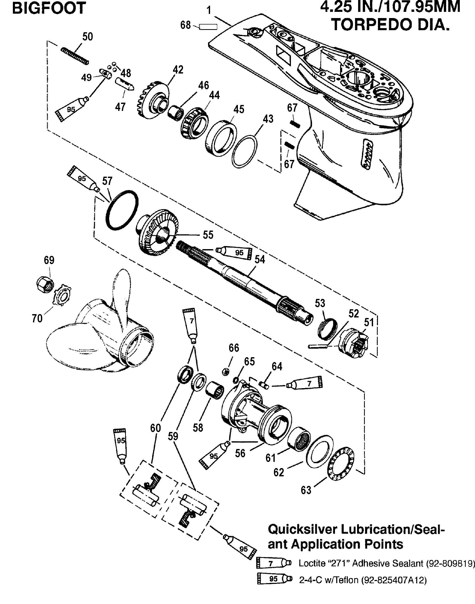 Gearhousing, Propeller Shaft - 2.31 1 Gear Ratio-Bigfoot