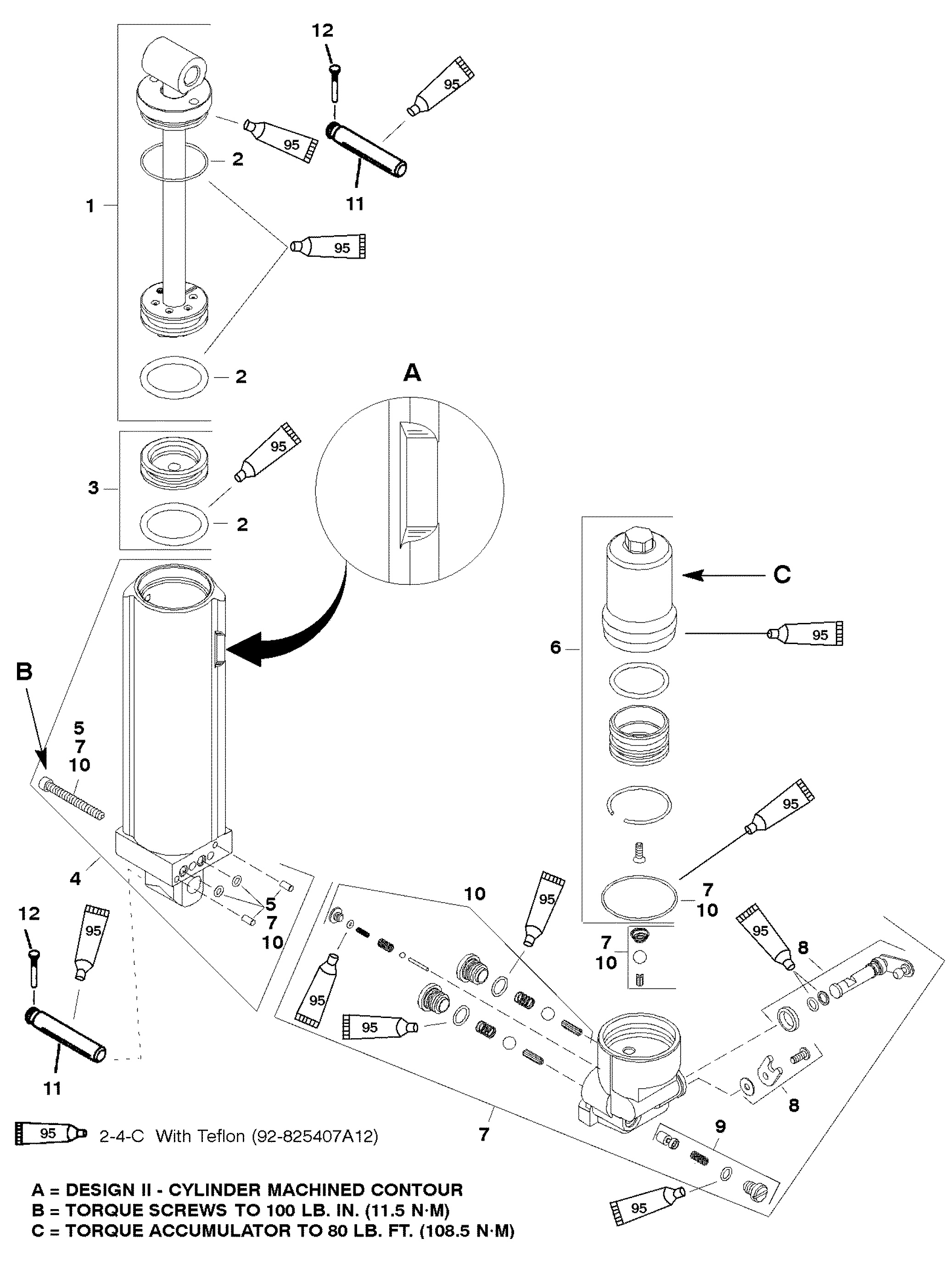 MANUAL TILT COMPONENTS (DESIGN II)