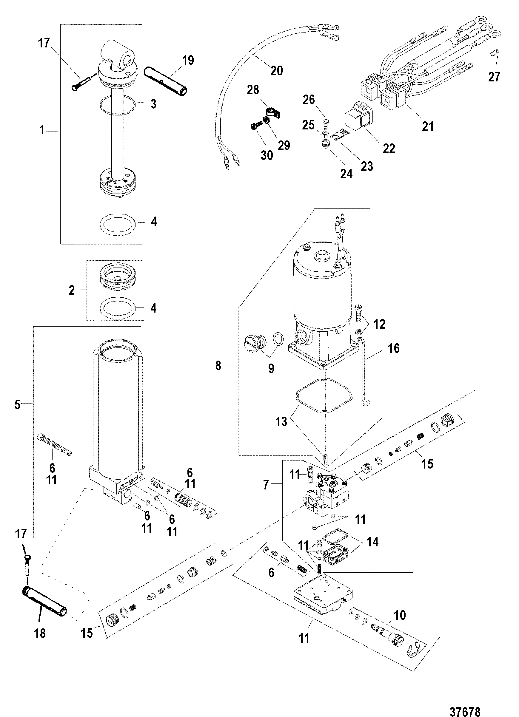 COMPONENTI DEL POWER TRIM(BIGFOOT)