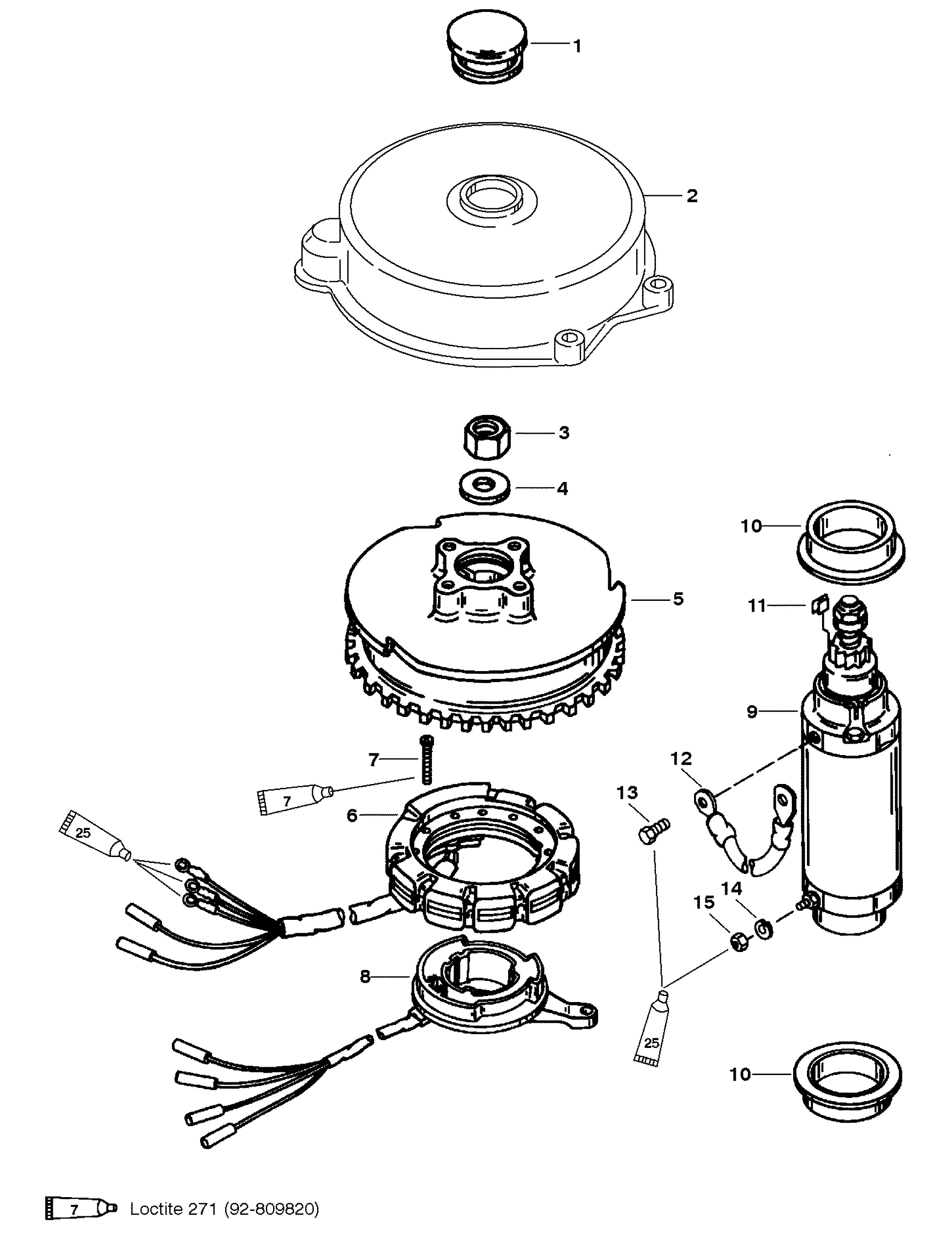 FLYWHEEL AND STARTER MOTOR (50 60)