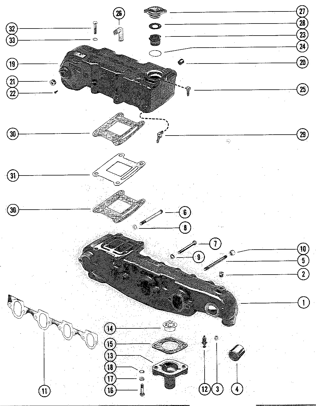 EXHAUST MANIFOLD ASSEMBLY AND EXHAUST ELBOW ASSEMBLY