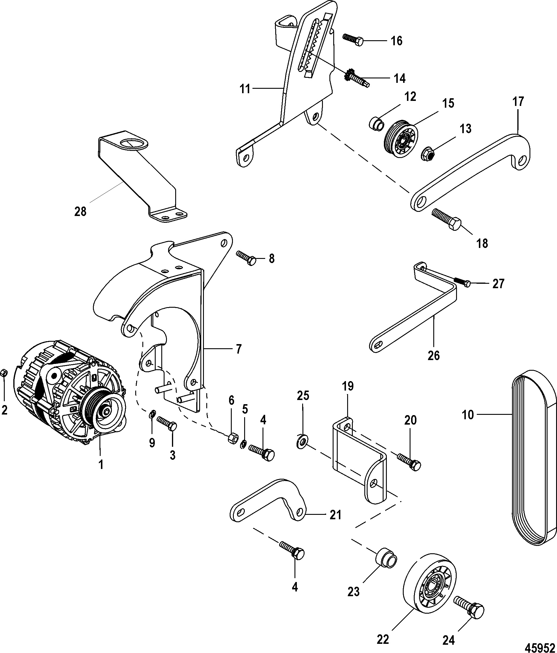 Alternator and Brackets