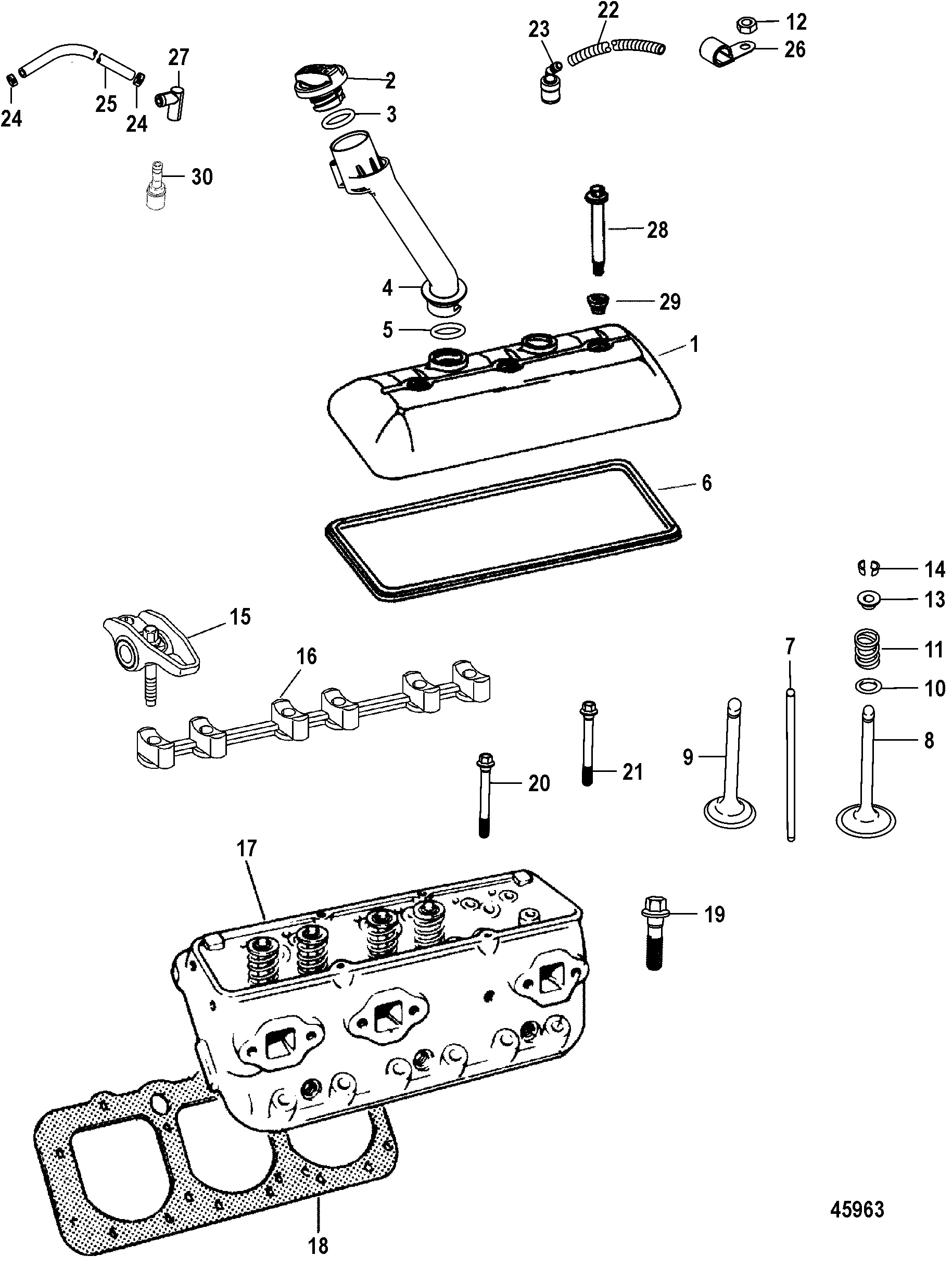 Cylinder Head and Rocker Cover