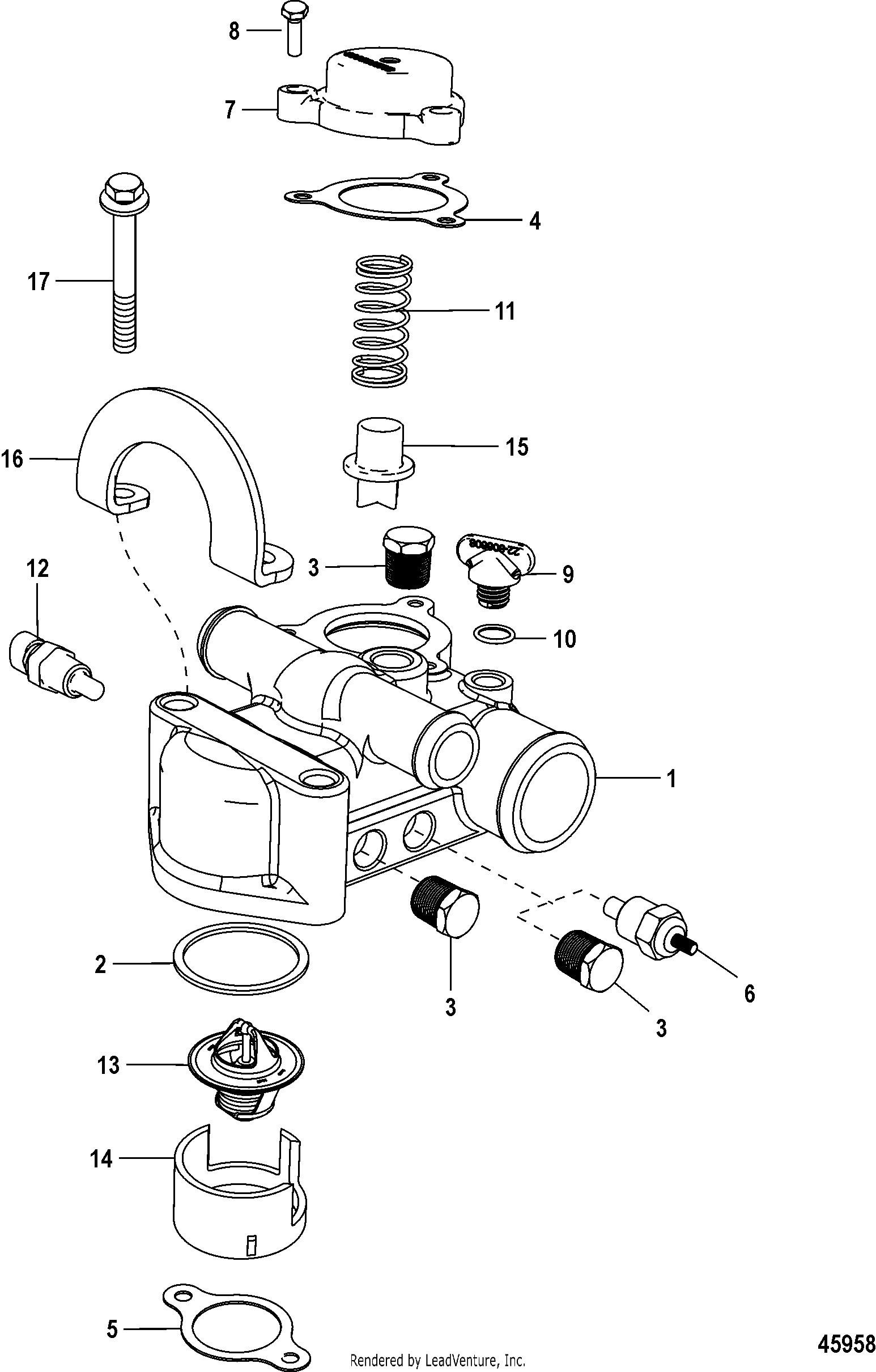 Thermostat and Housing, Standard Cooling