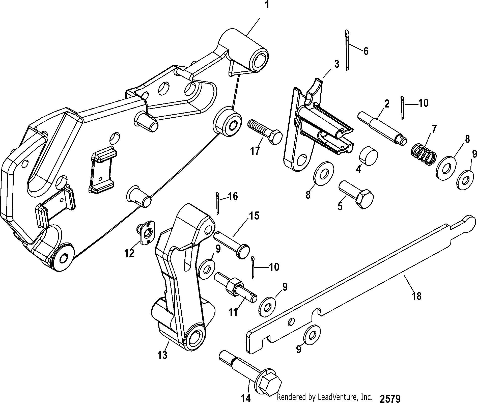 SHIFT BRACKET(Mechanical Shift )(SN-0M660000 and Up)