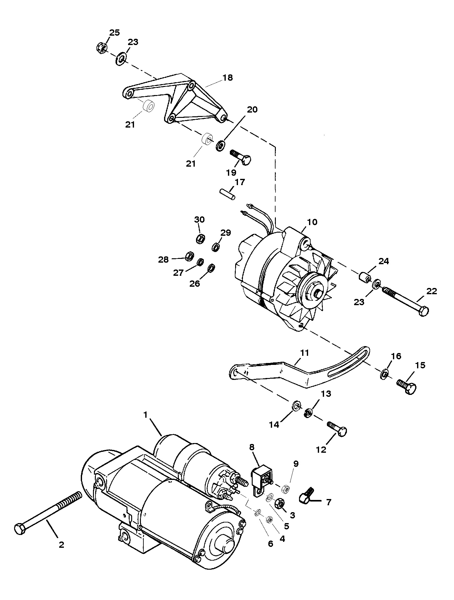 STARTER MOTOR AND ALTERNATOR