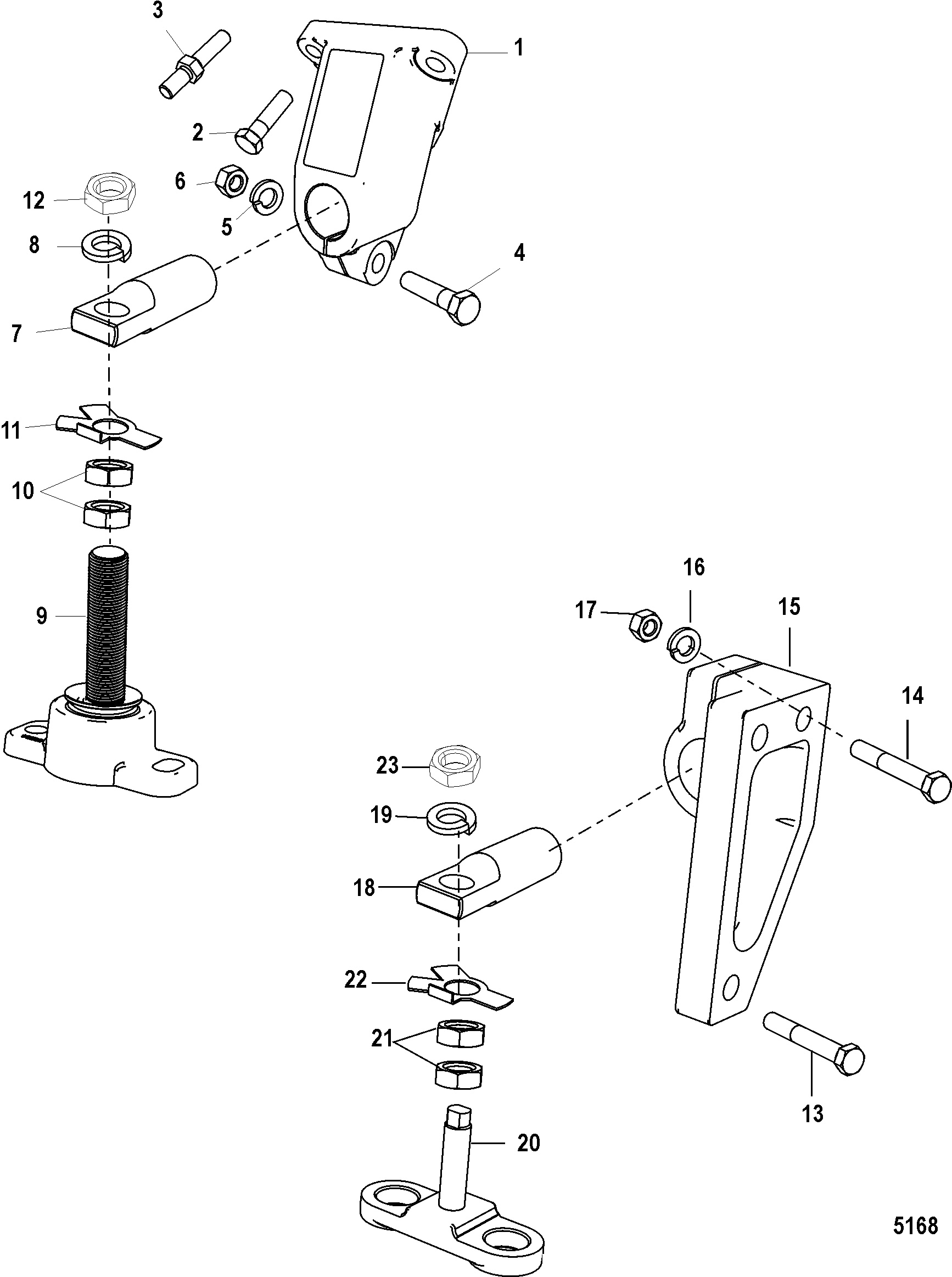 Transmission and Engine Mounting(Borg Warner 5000)