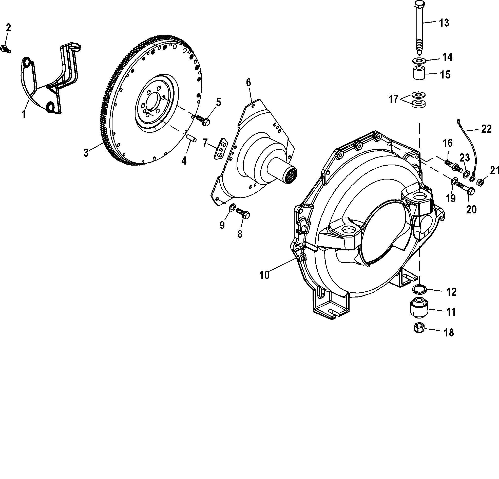 Flywheel, Coupler and Flywheel Housing