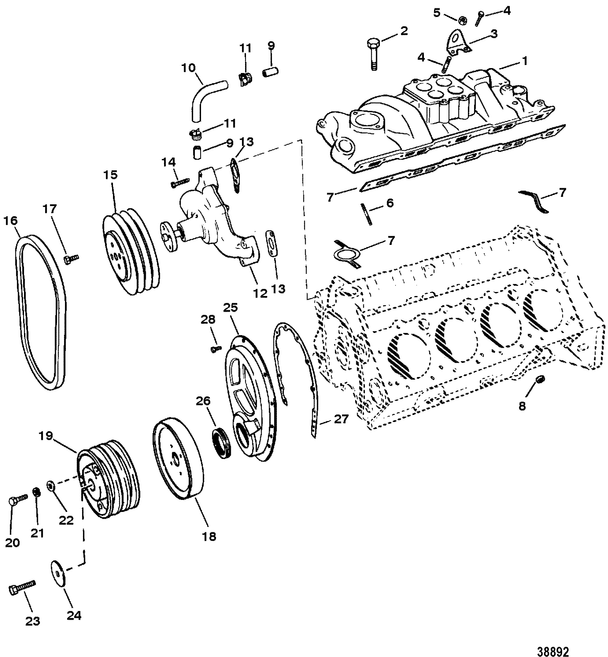 INTAKE MANIFOLD AND FRONT COVER
