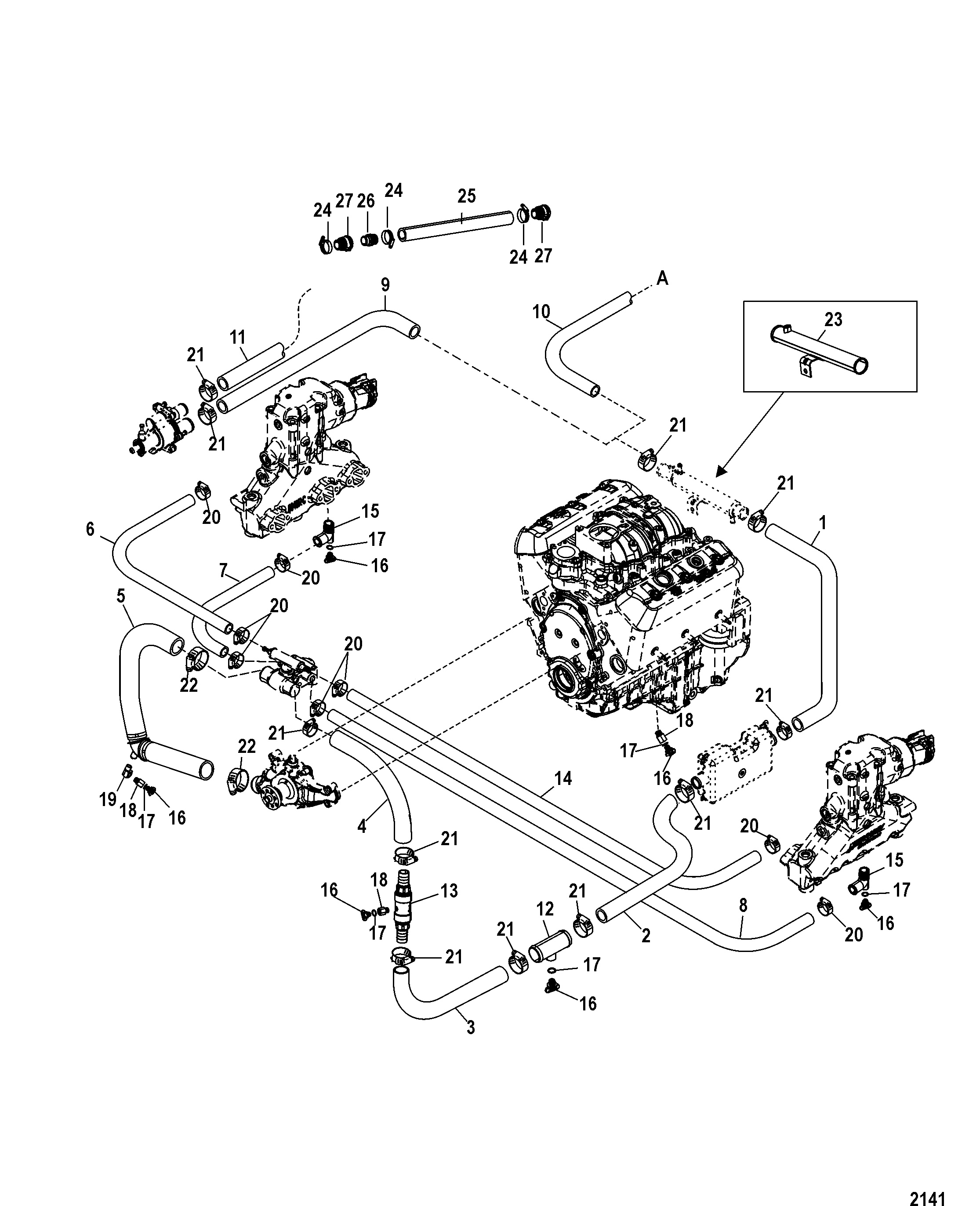 Standard Cooling System(Seven Point Drain)