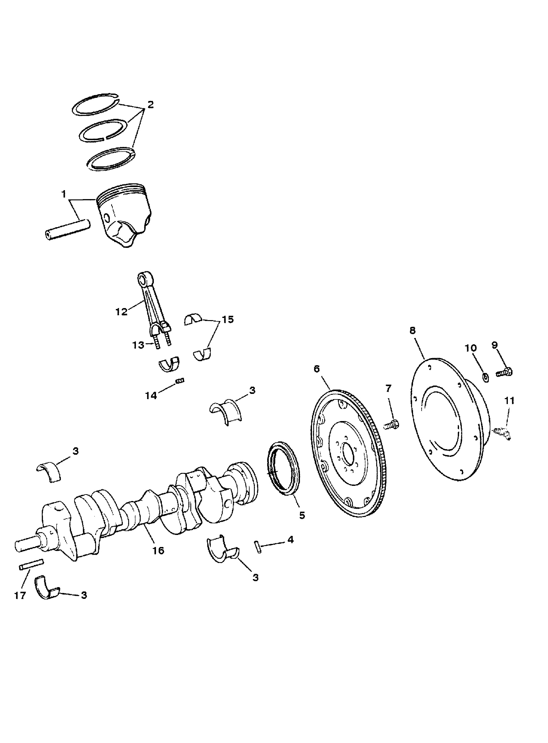 Crankshaft, Pistons and Connecting Rods