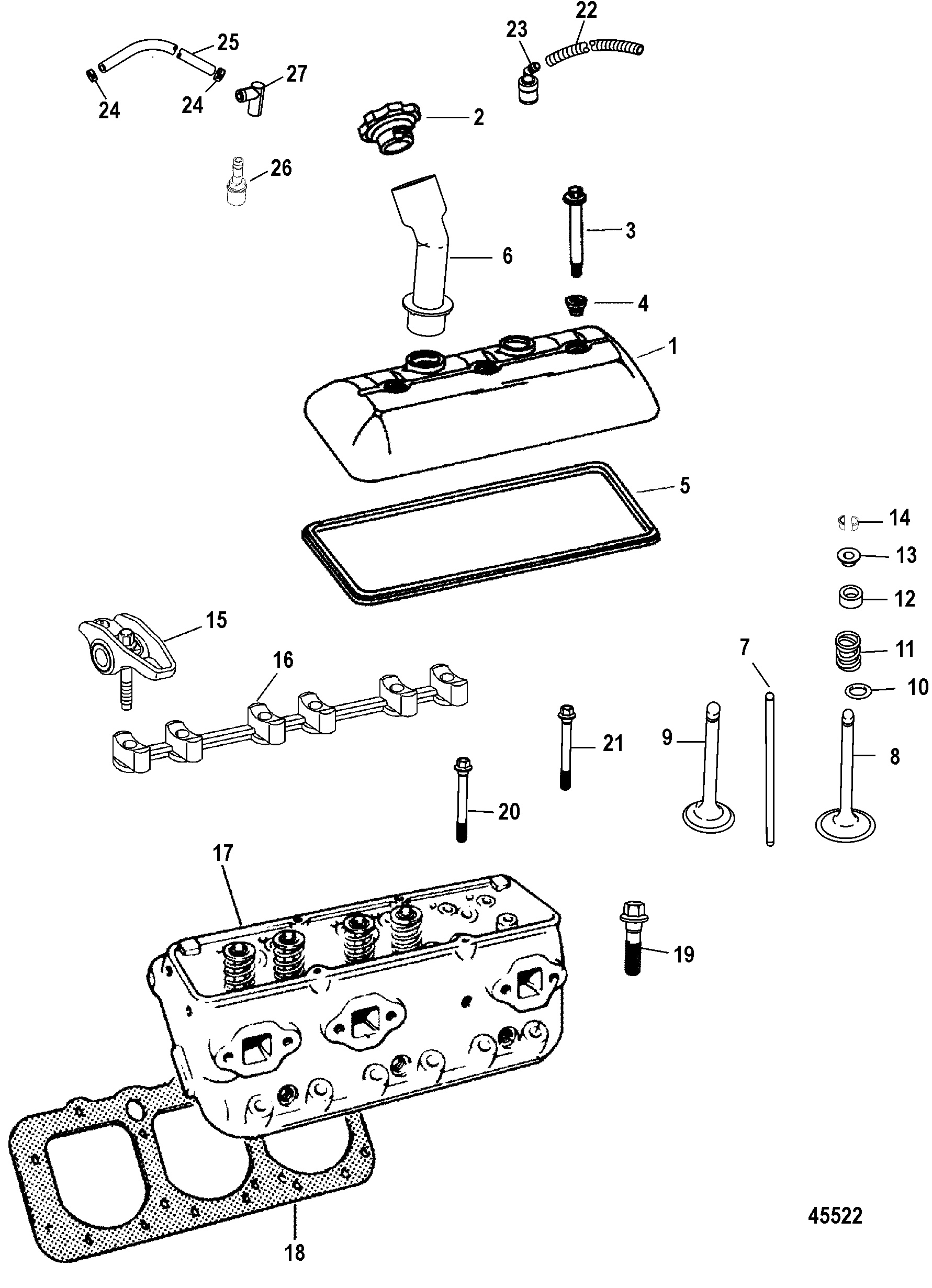 Cylinder Head and Rocker Cover