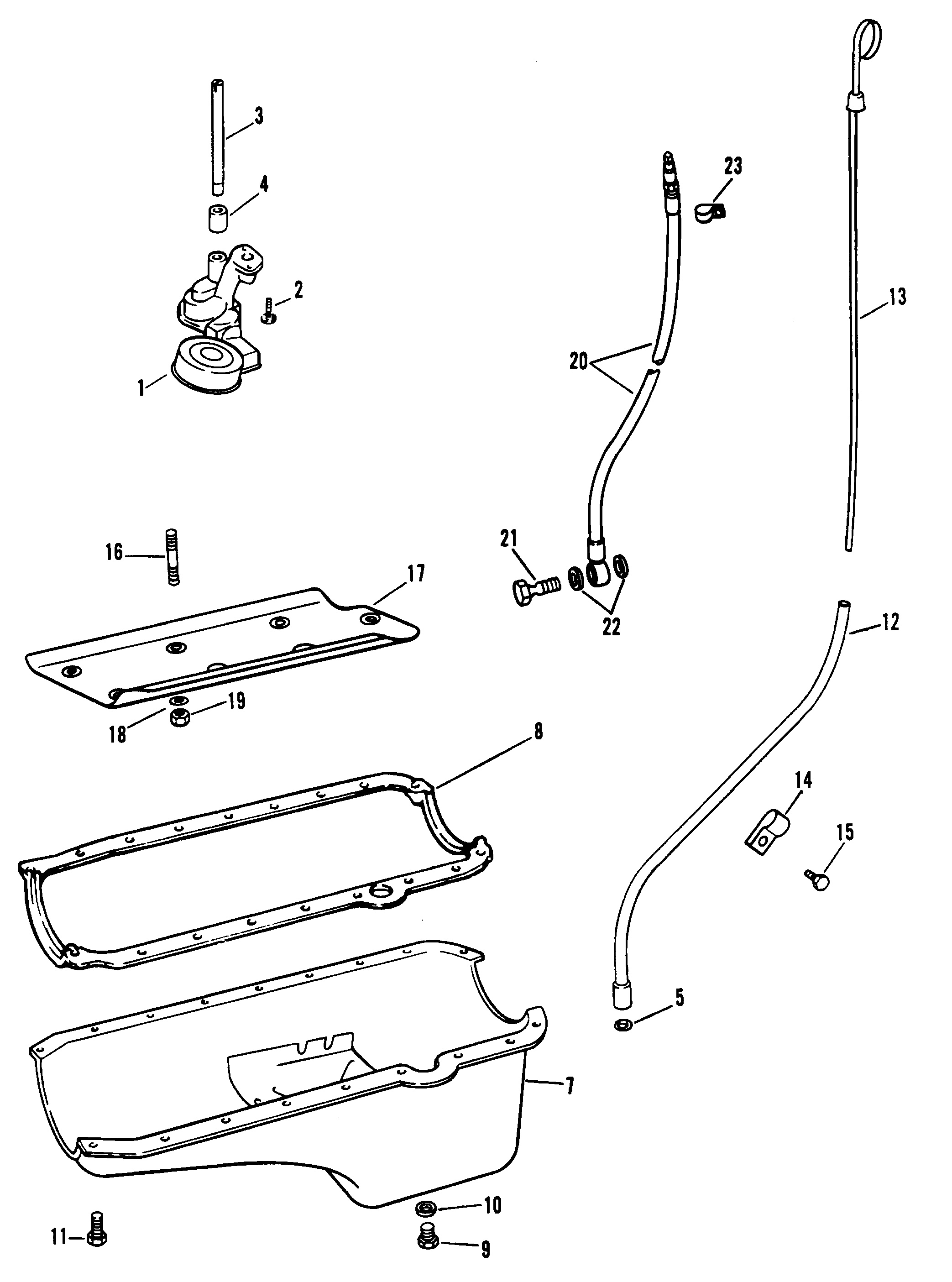 OIL PAN AND OIL PUMP