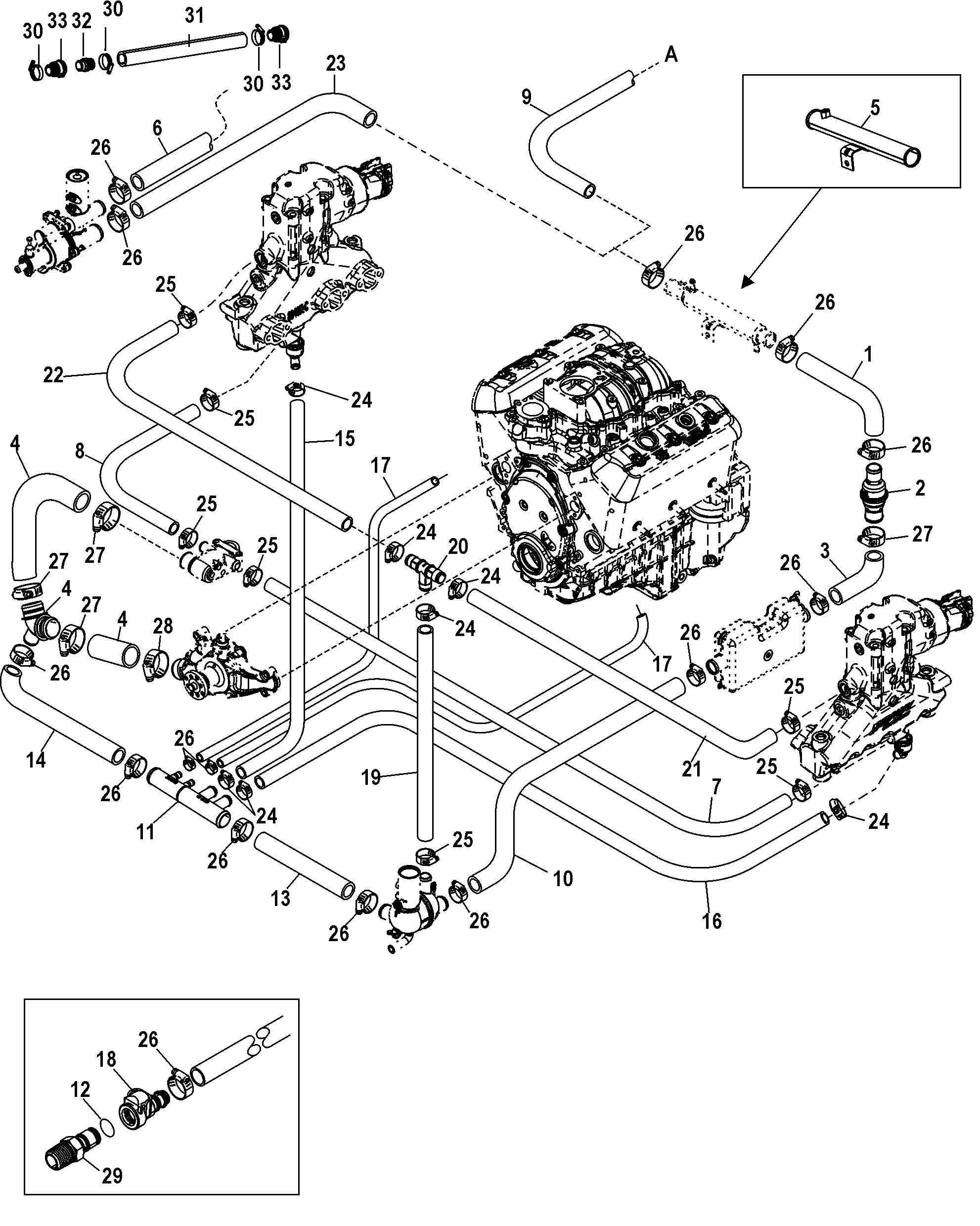 Standard Cooling System(Single and Three Point Drain)