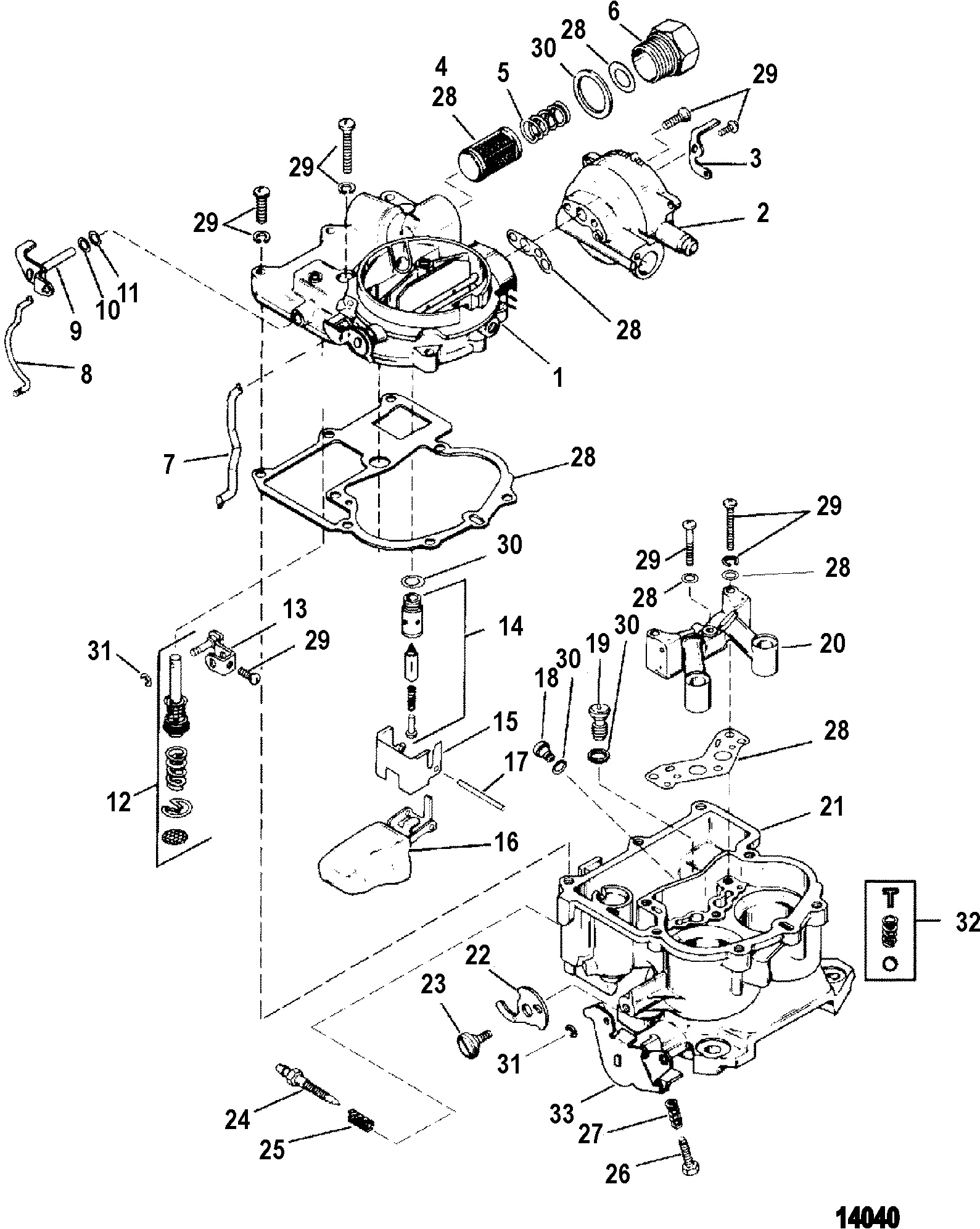 CARBURETOR(MERCARB - 2 BARREL)