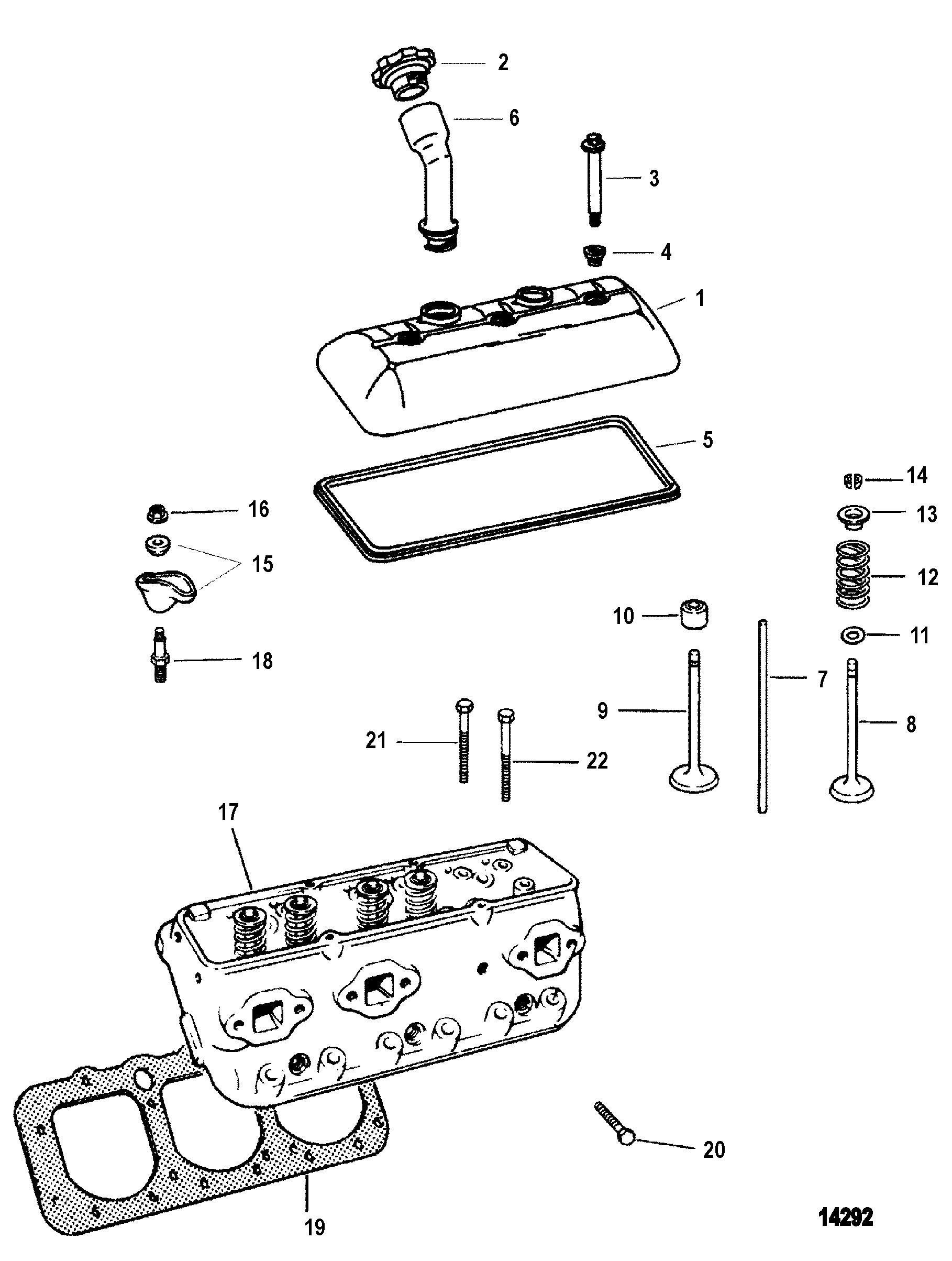 CYLINDER HEAD AND ROCKER COVER