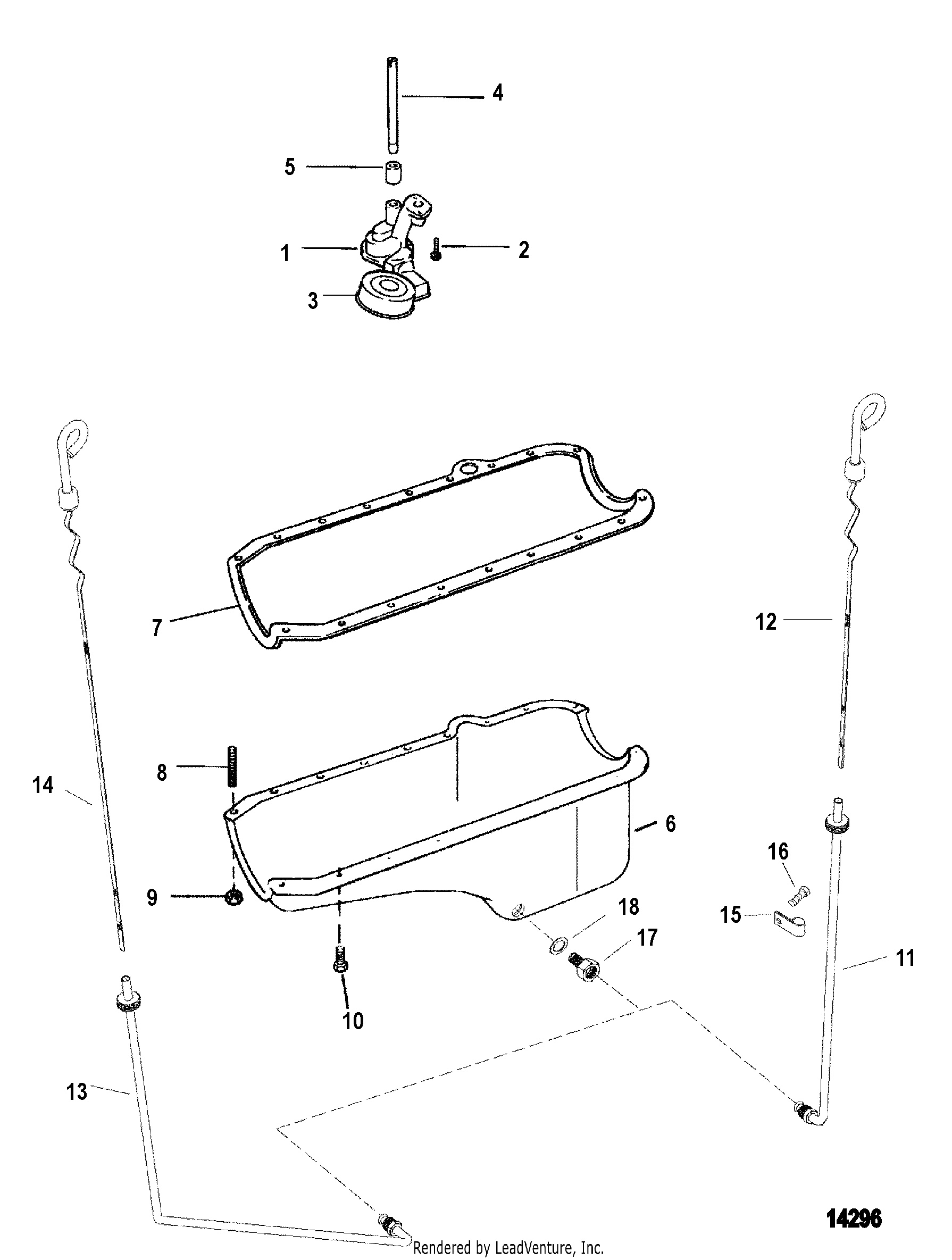 OIL PAN AND OIL PUMP