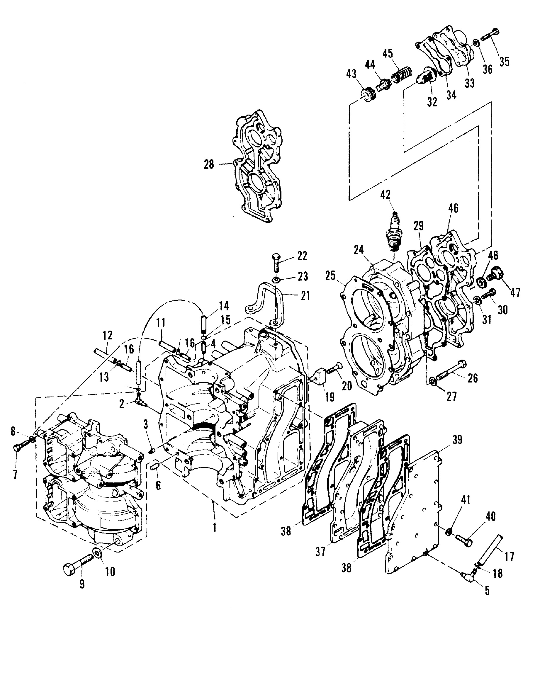 CARTER MOTEUR ET CULASSE