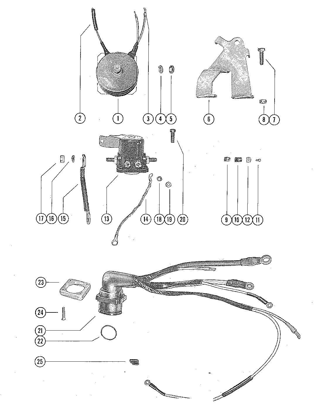 RADDRIZZATORE, SOLENOIDE AVVIAMENTO E CABLAGGIO