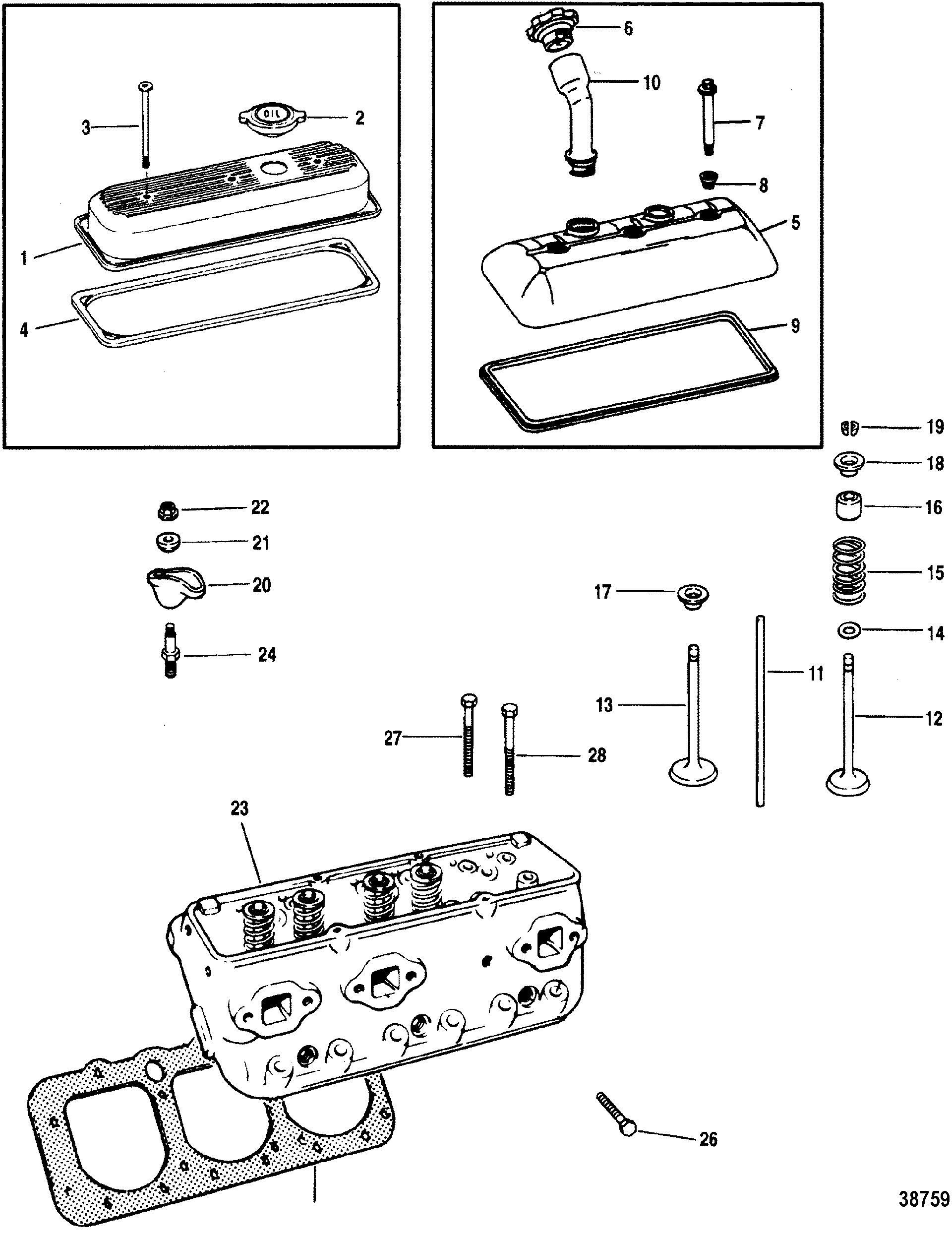 CYLINDER HEAD AND ROCKER COVER