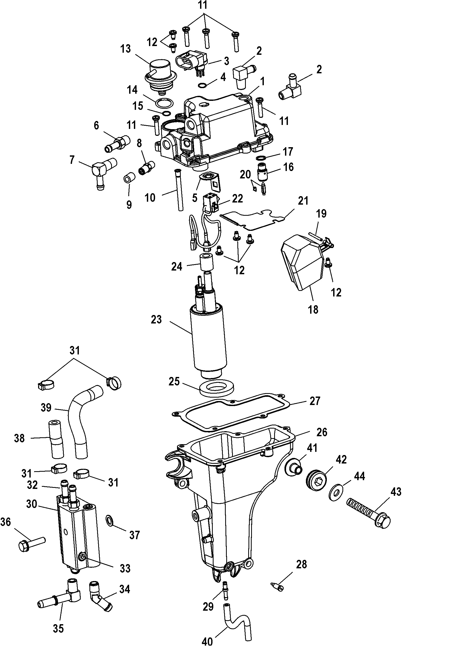 Vapor Separator(USA-1B036613 BEL-0P340241 and below)