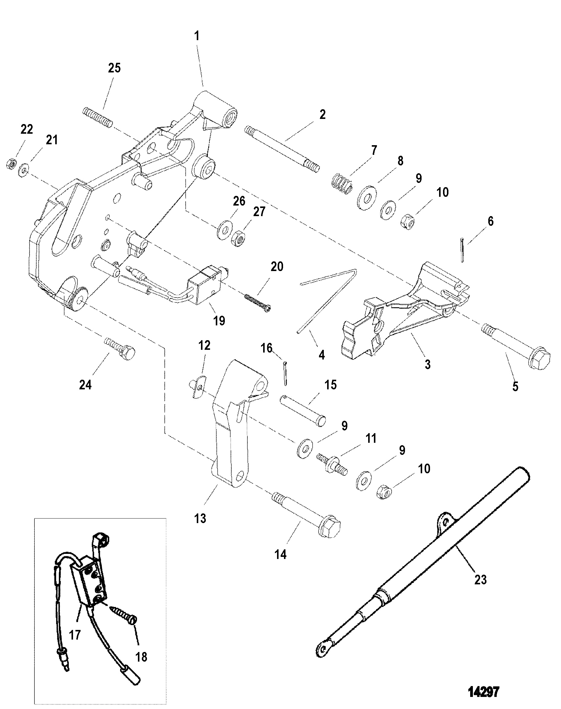 SHIFT BRACKET(ALPHA ENGINES)